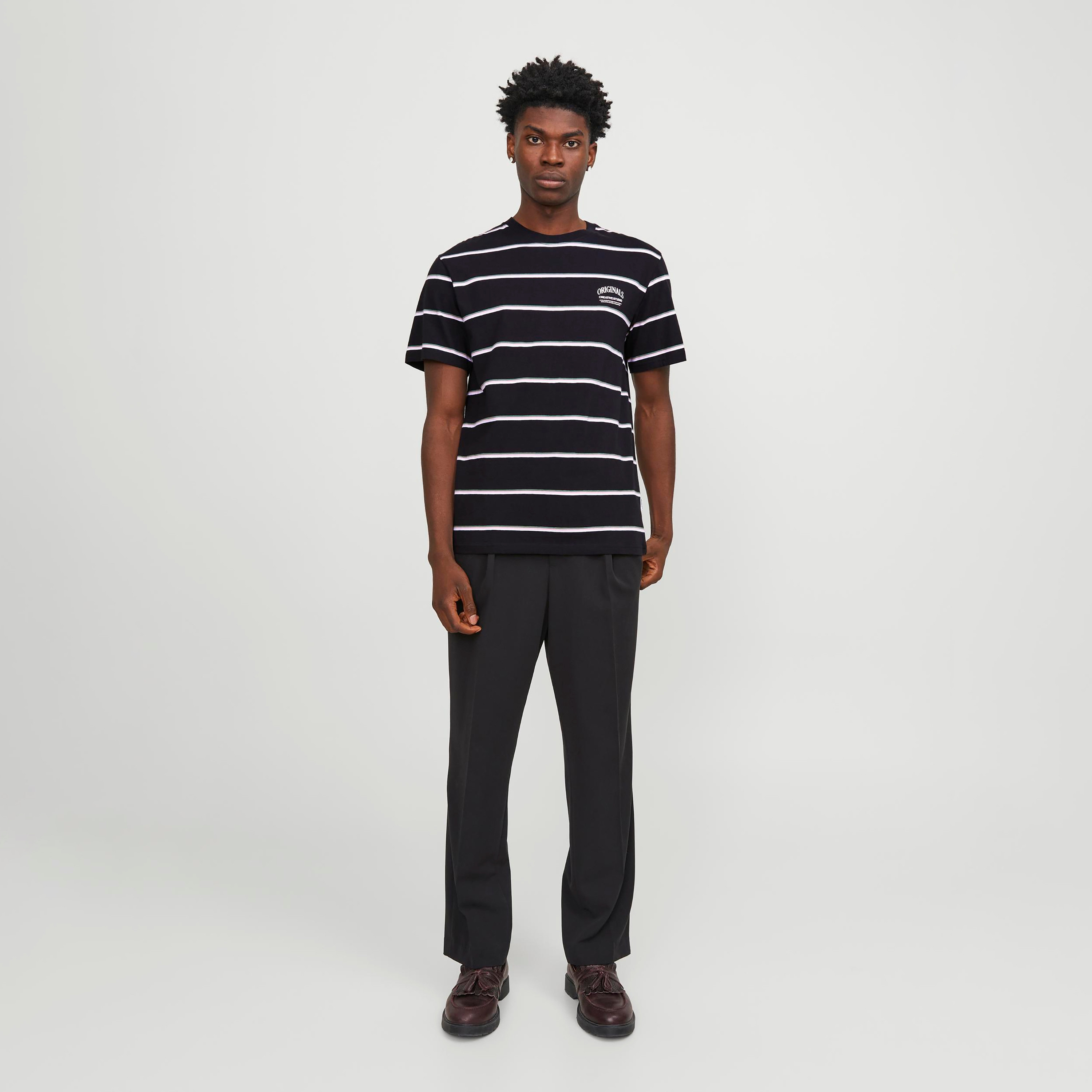 Jack & Jones Stripes Crew Neck Short Sleeves T-Shirt-men-clothing-tshirtsandpolos-tshirts-image-2