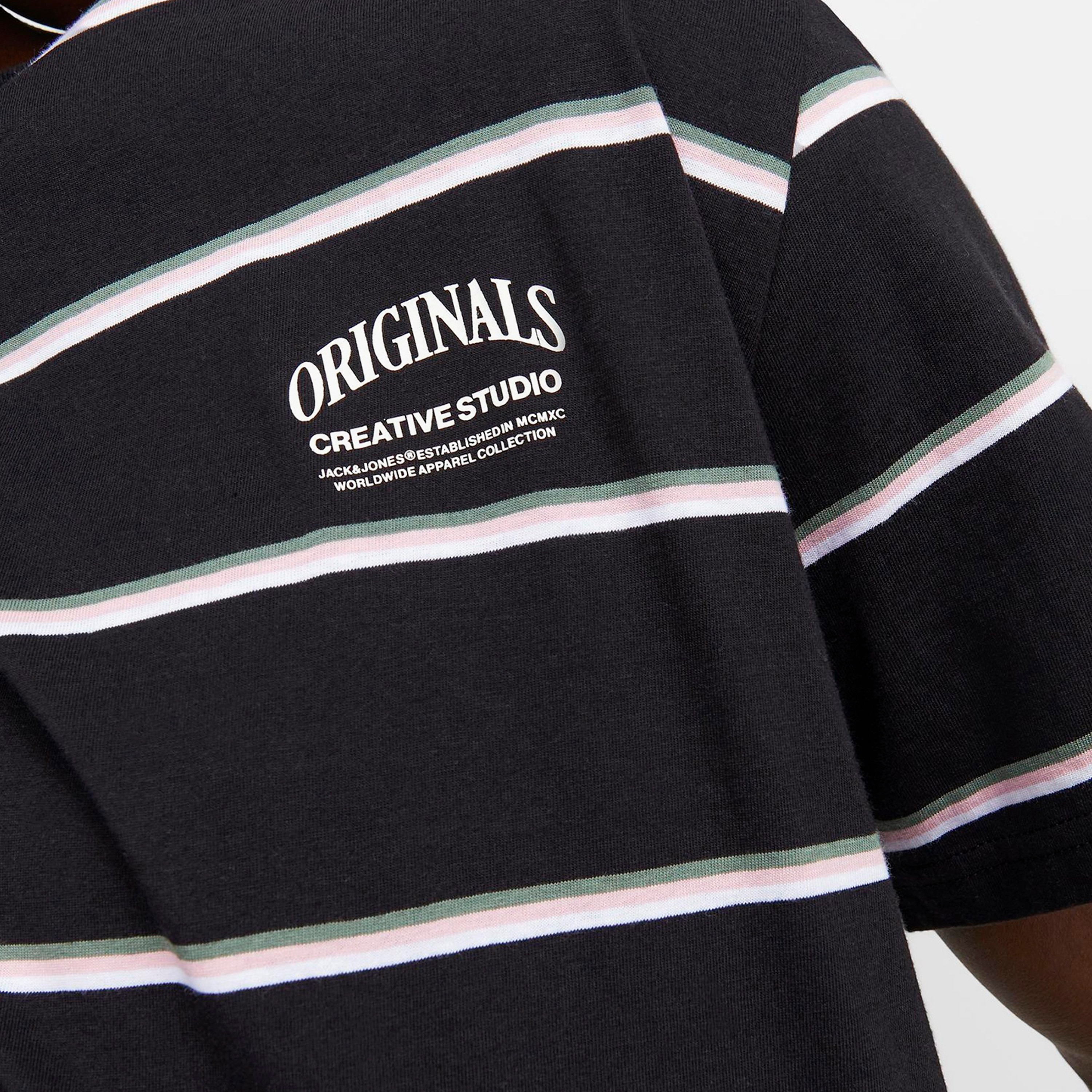 Jack & Jones Stripes Crew Neck Short Sleeves T-Shirt-men-clothing-tshirtsandpolos-tshirts-image-3