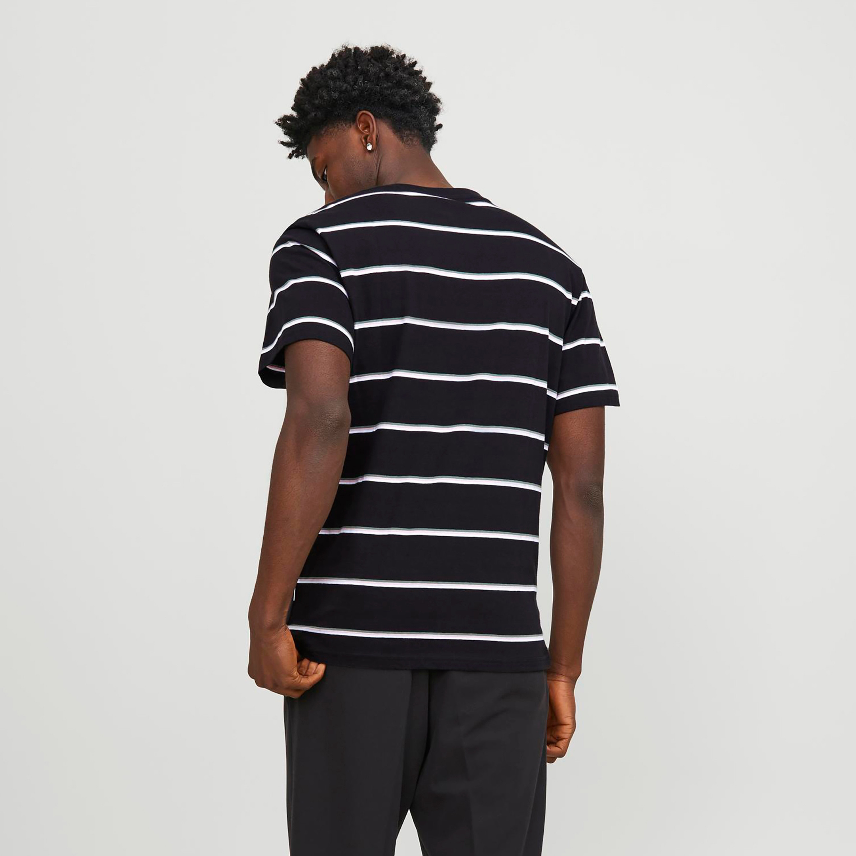 Jack & Jones Stripes Crew Neck Short Sleeves T-Shirt-men-clothing-tshirtsandpolos-tshirts-image-4