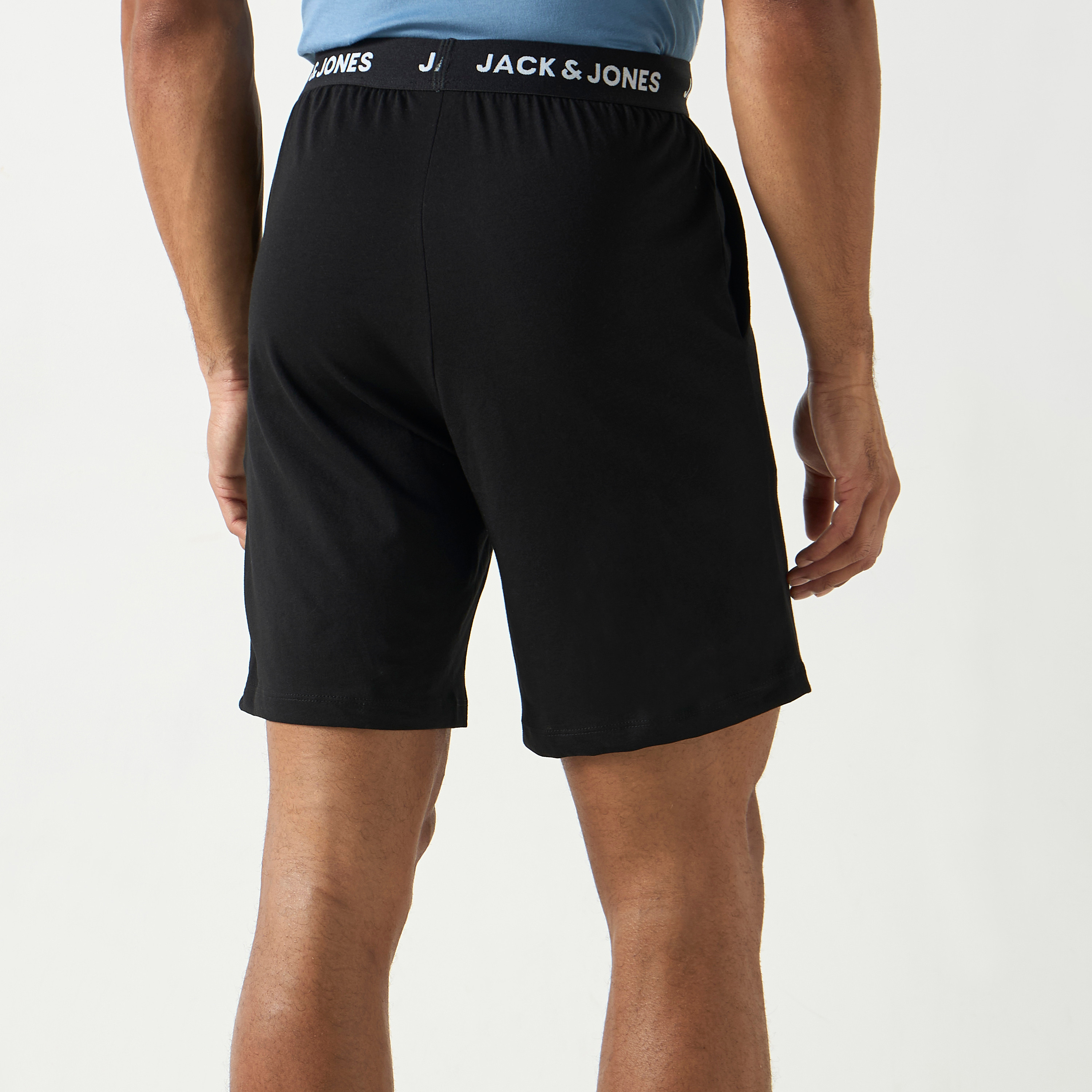 Jack & Jones Plain Mid Waist Elasticated Waistband Shorts-men-clothing-bottoms-shorts-image-3