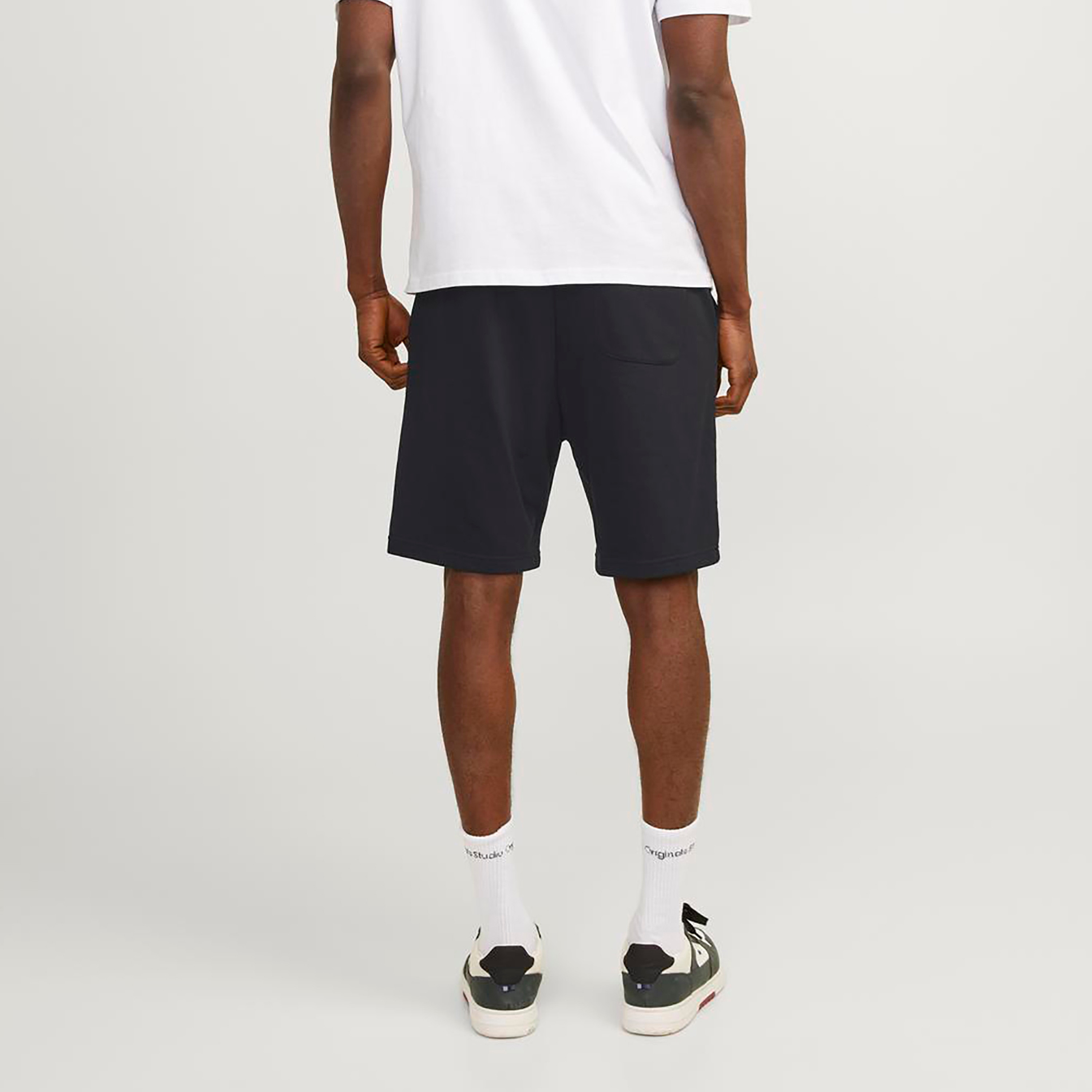 Jack & Jones Plain Mid-Rise Drawstring Waistband Shorts-men-clothing-bottoms-shorts-image-4