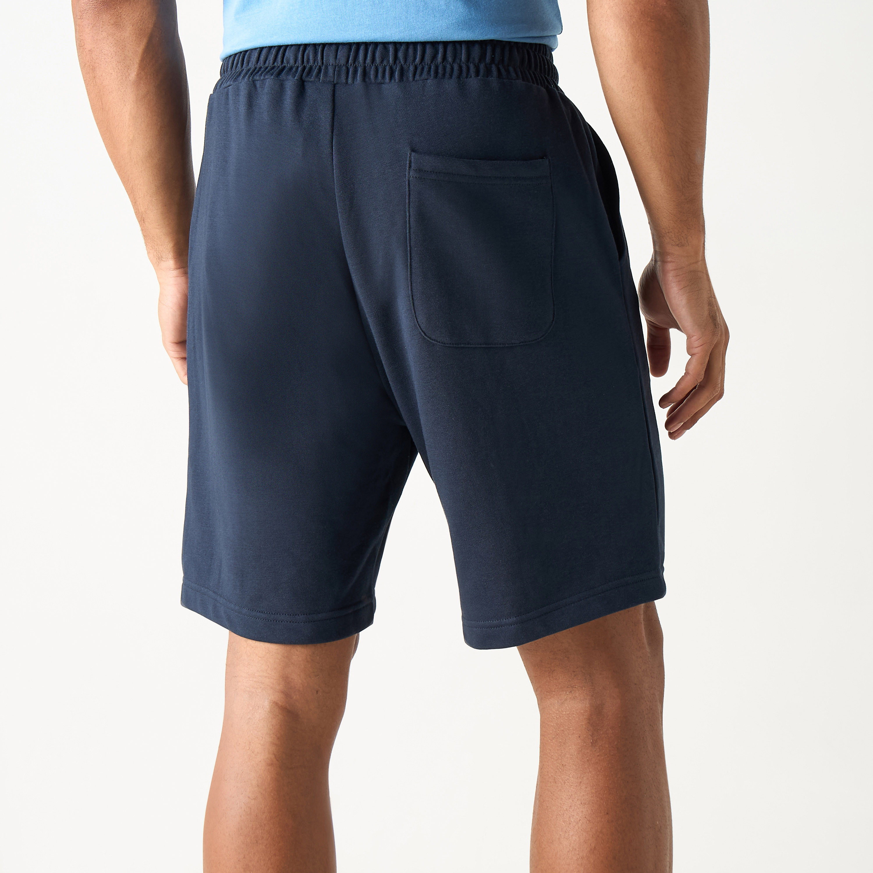 Jack & Jones Plain Mid-Rise Drawstring Waistband Shorts-men-clothing-bottoms-shorts-image-7
