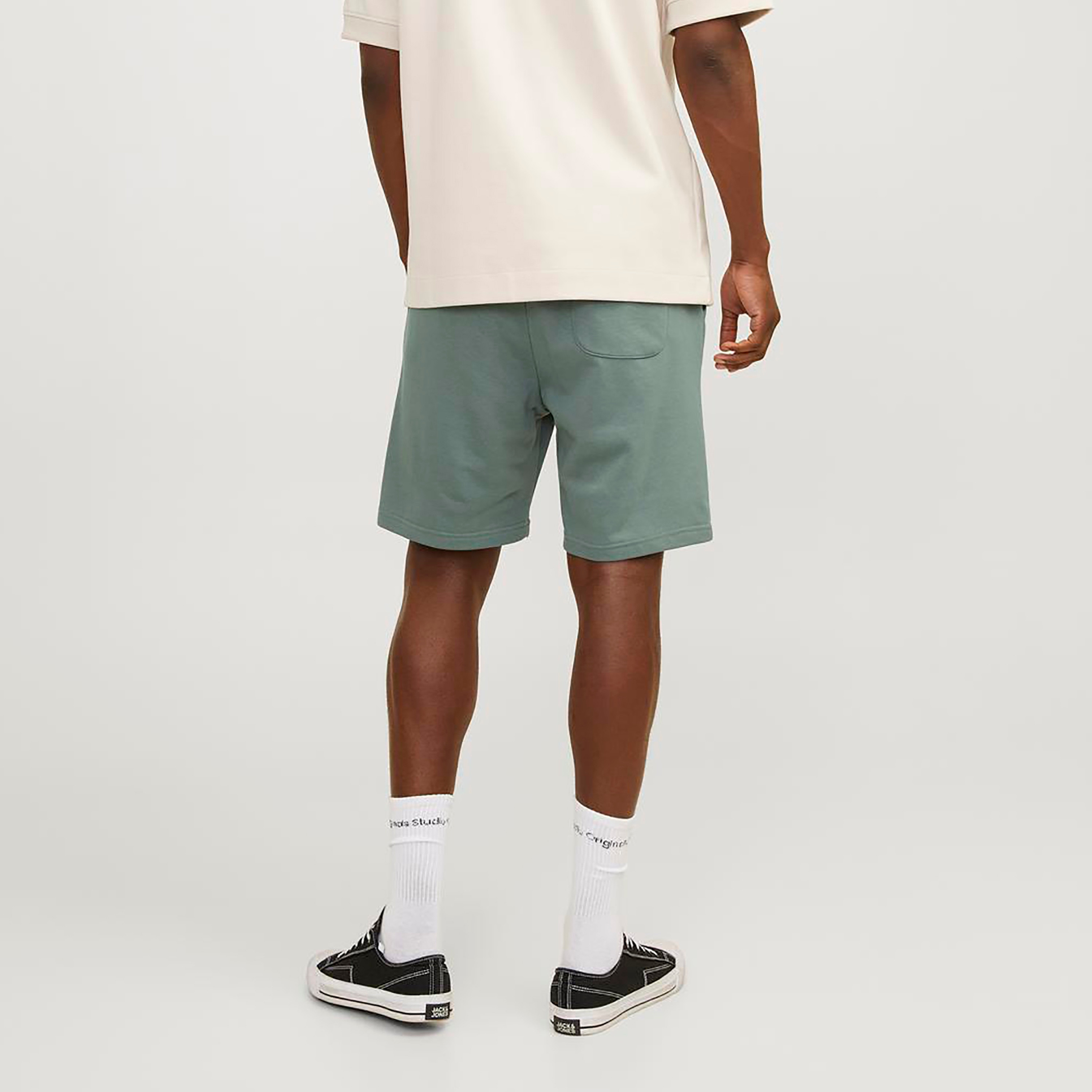 Jack & Jones Plain Mid-Rise Drawstring Waistband Shorts-men-clothing-bottoms-shorts-image-12