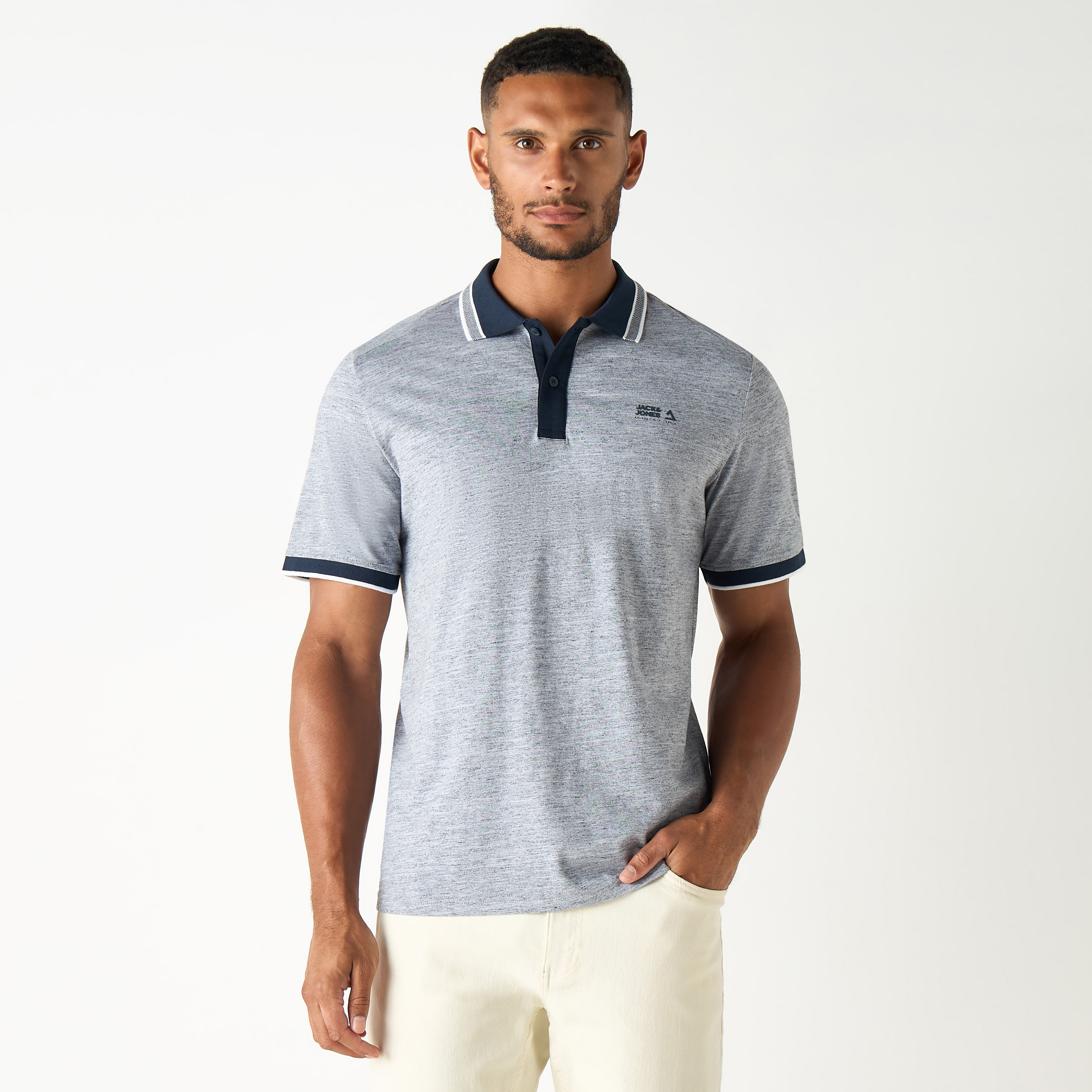 Jack & Jones Plain Collared Short Sleeves Polo T-Shirt-men-clothing-tshirtsandpolos-polos-image-1