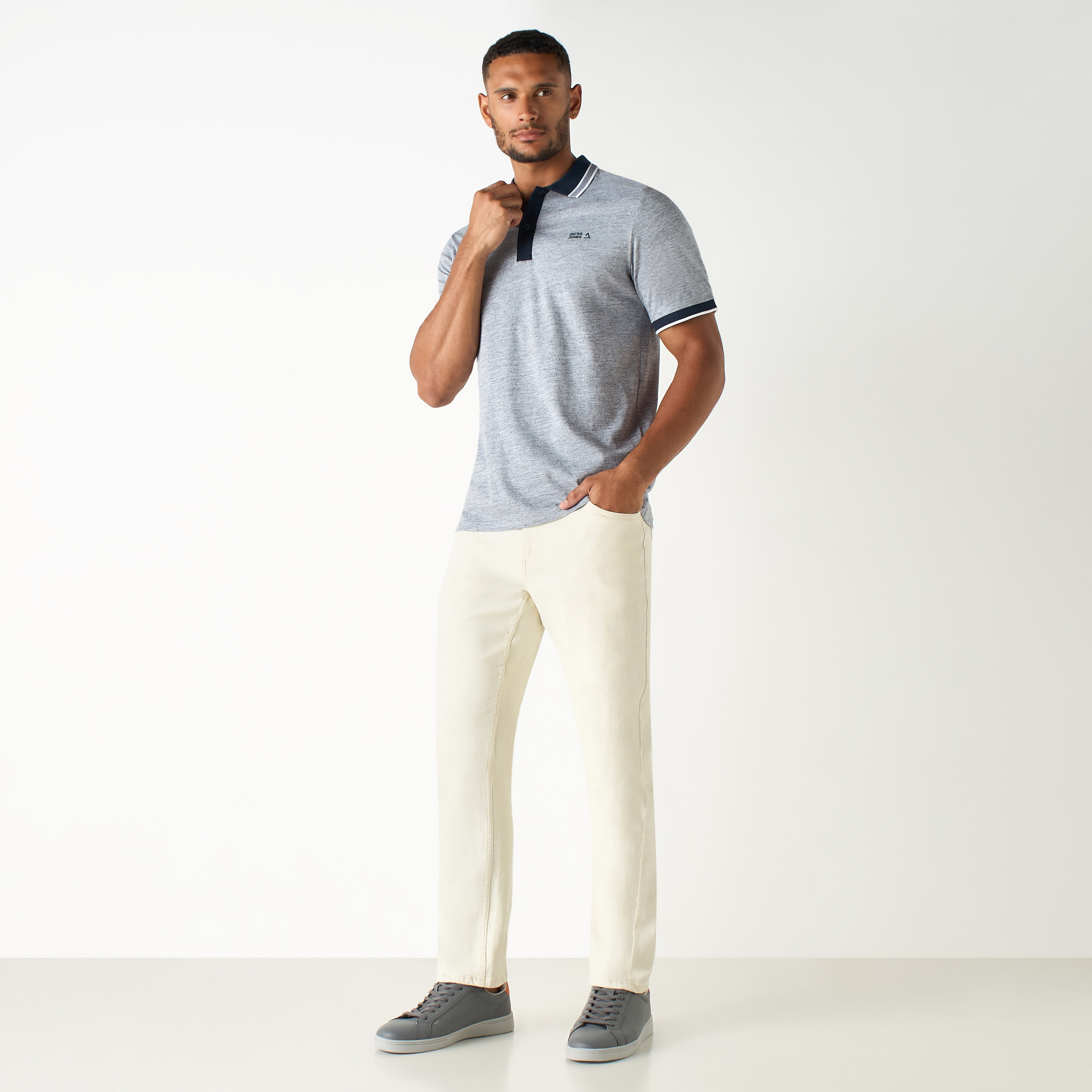 Jack & Jones Plain Collared Short Sleeves Polo T-Shirt-men-clothing-tshirtsandpolos-polos-image-2