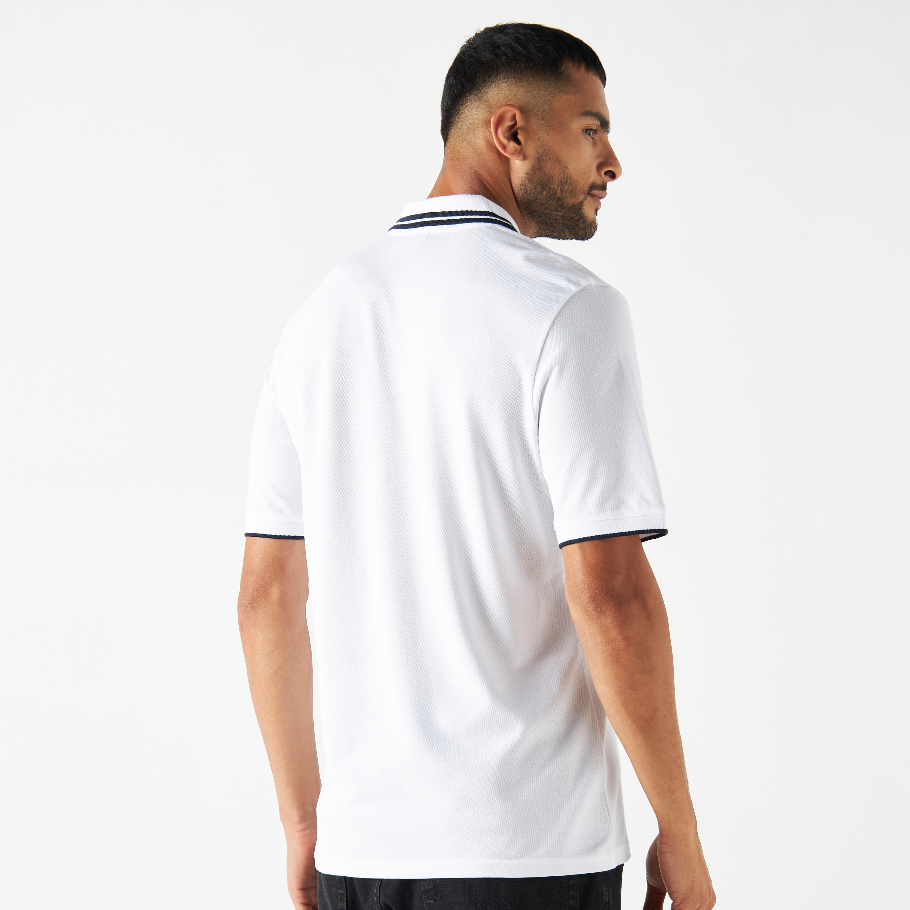 بولو تي شيرت من جاك آند جونز بأكمام قصيرة سادة-men-clothing-tshirtsandpolos-polos-image-7