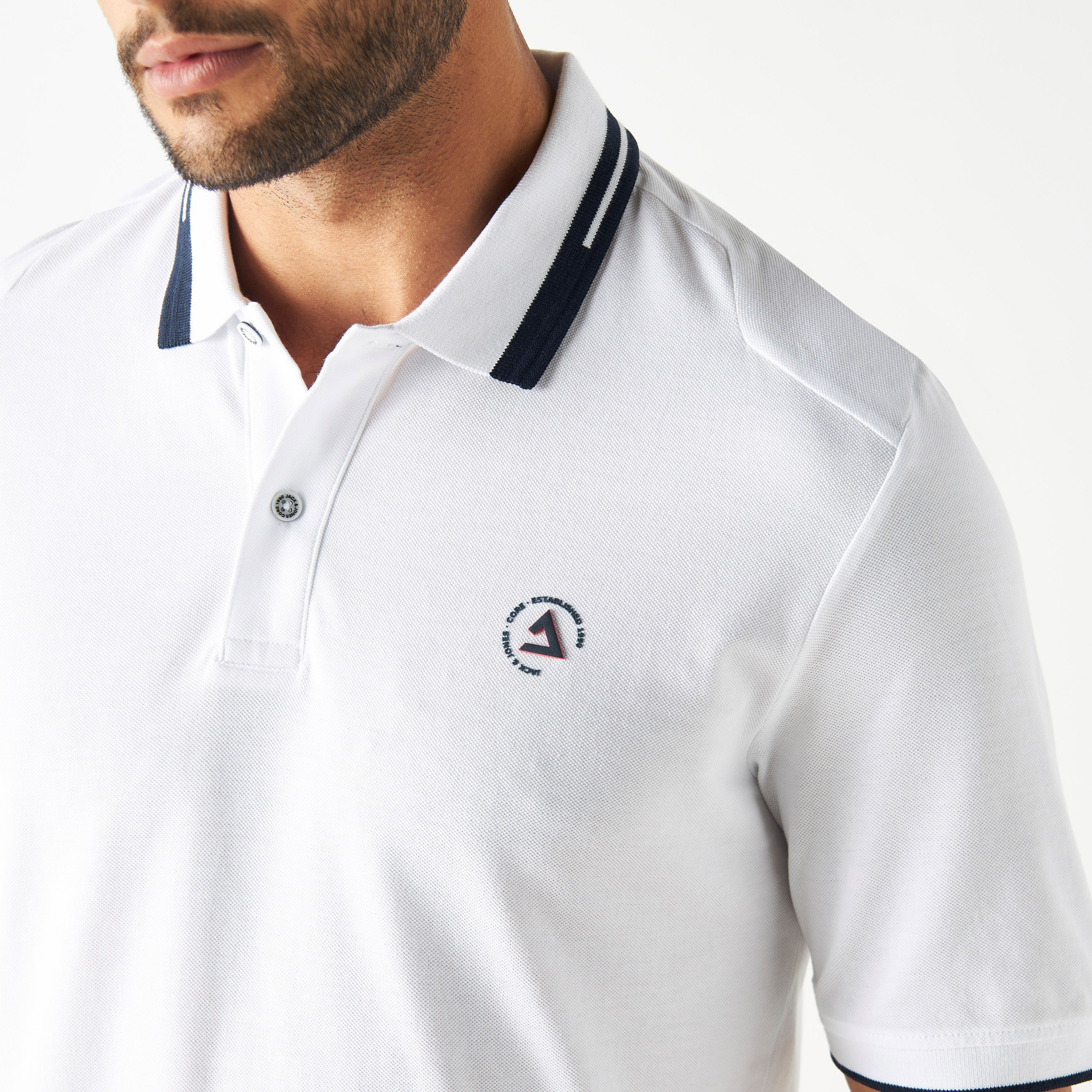 بولو تي شيرت من جاك آند جونز بأكمام قصيرة سادة-men-clothing-tshirtsandpolos-polos-image-8