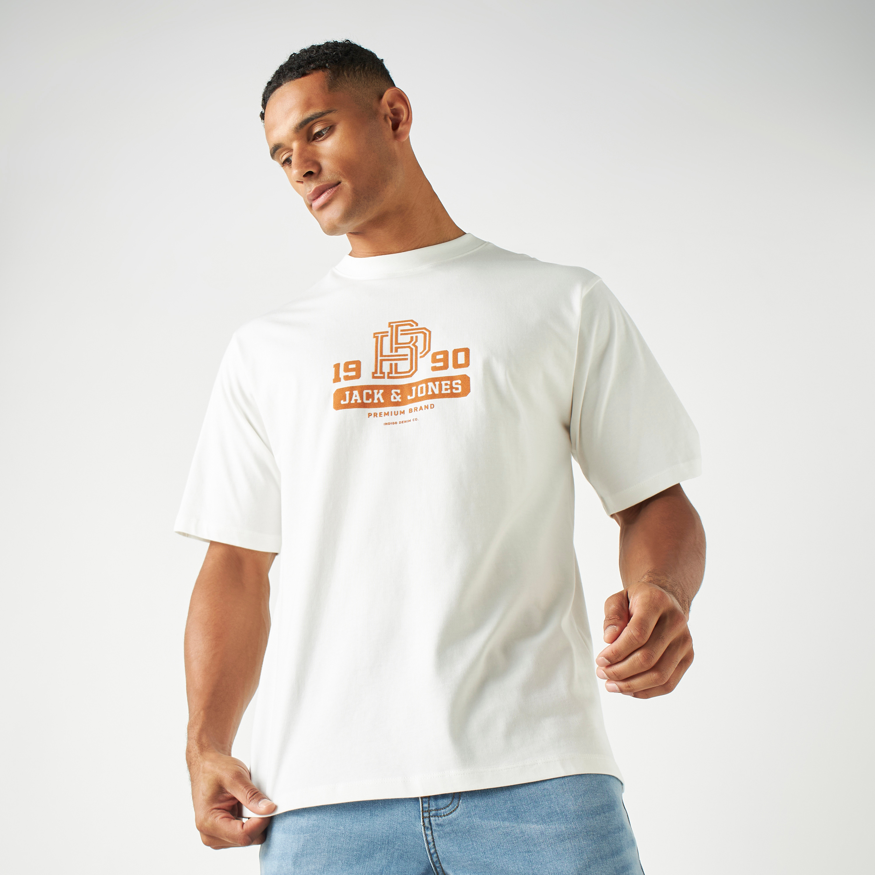 Jack & Jones Embroidered Crew Neck Short Sleeves T-Shirt-men-clothing-tshirtsandpolos-tshirts-image-1