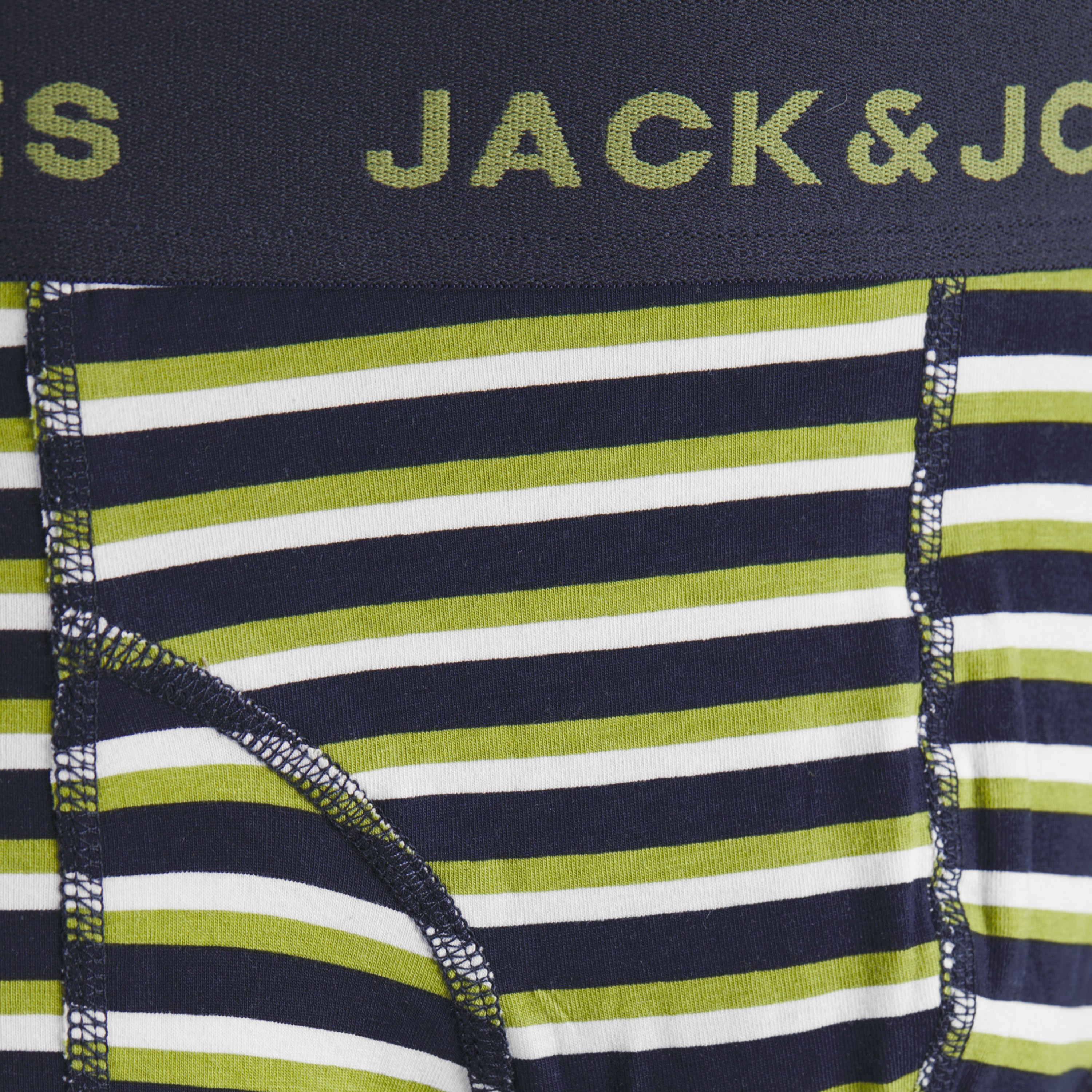 Jack & Jones Pack of 3 Multicolour Branding Elasticated Trunks-men-clothing-innerwear-underwear-image-3