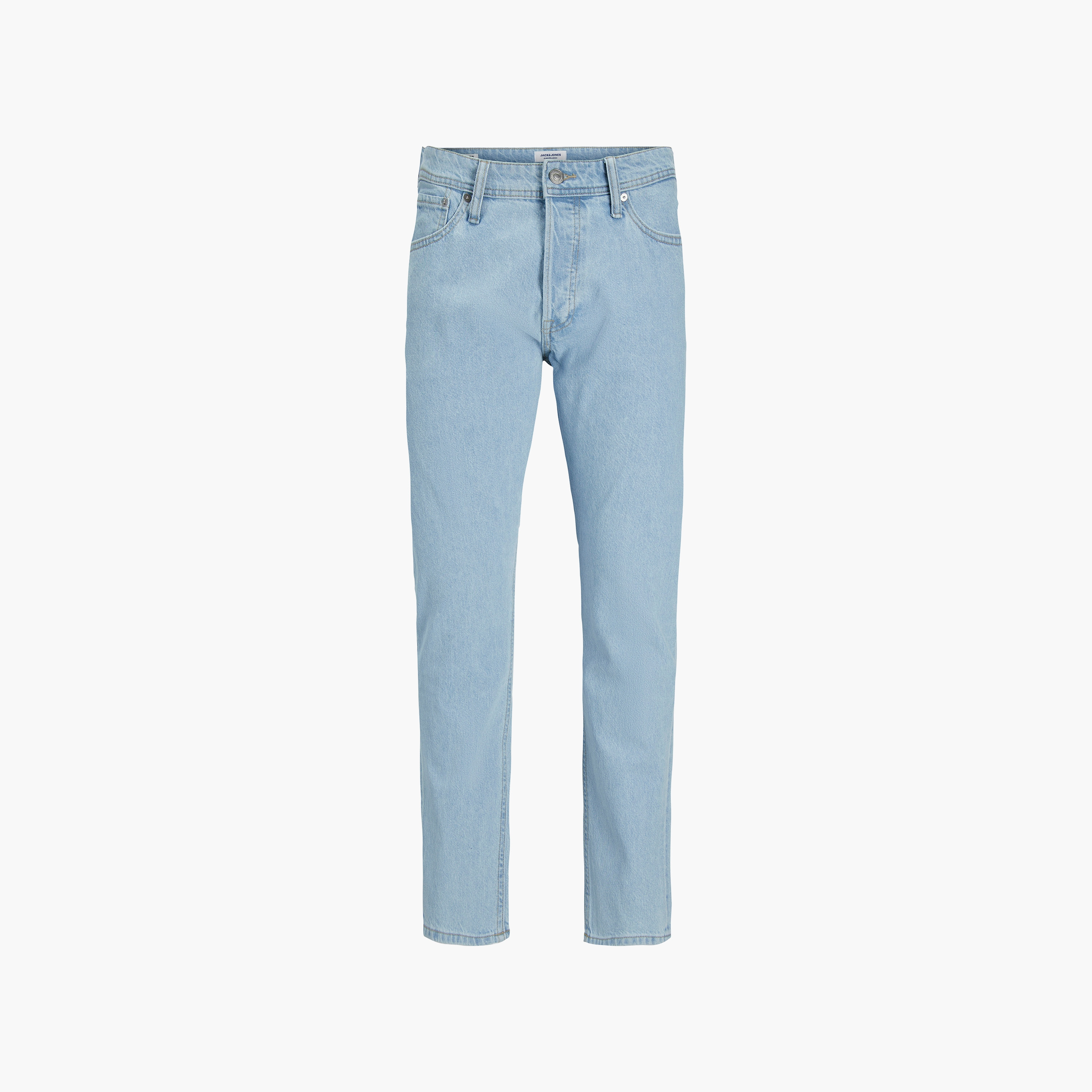 بنطلون جينز رجالي فضفاض بخمسة جيوب ومتوسط الارتفاع من جاك أند جونز-men-clothing-bottoms-jeans-image-7