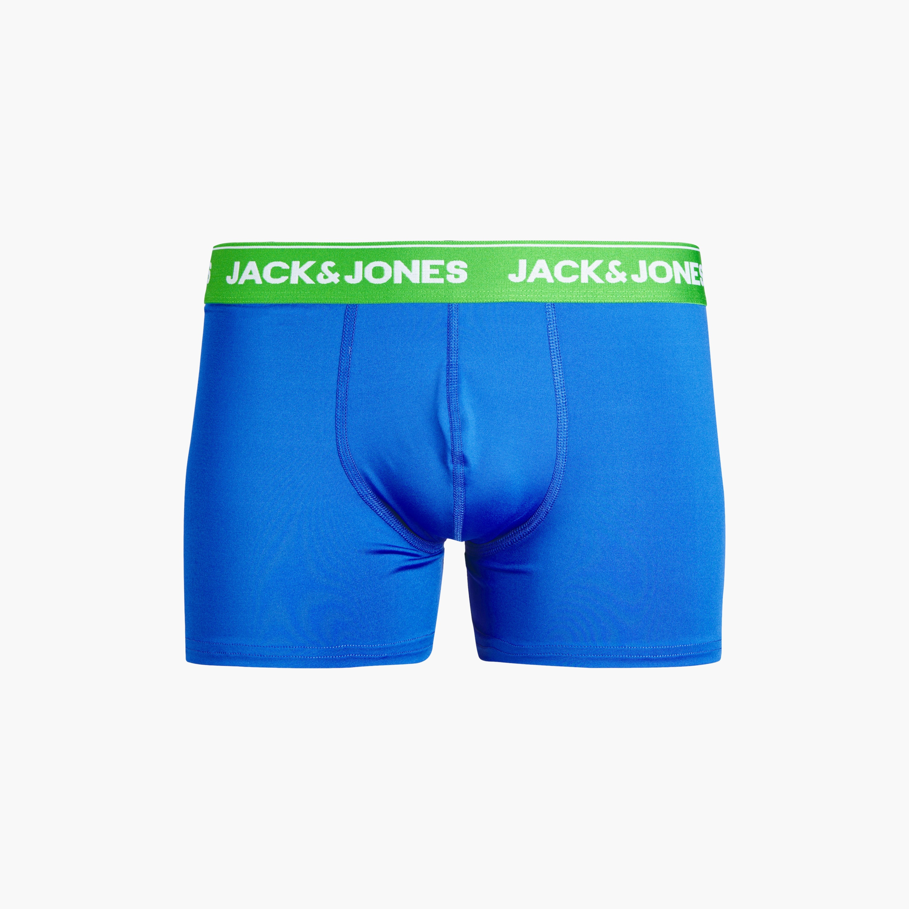 Jack & Jones Pack of 3 Solid and Printed Trunks with Brand Print Waistband-men-clothing-innerwear-underwear-image-4