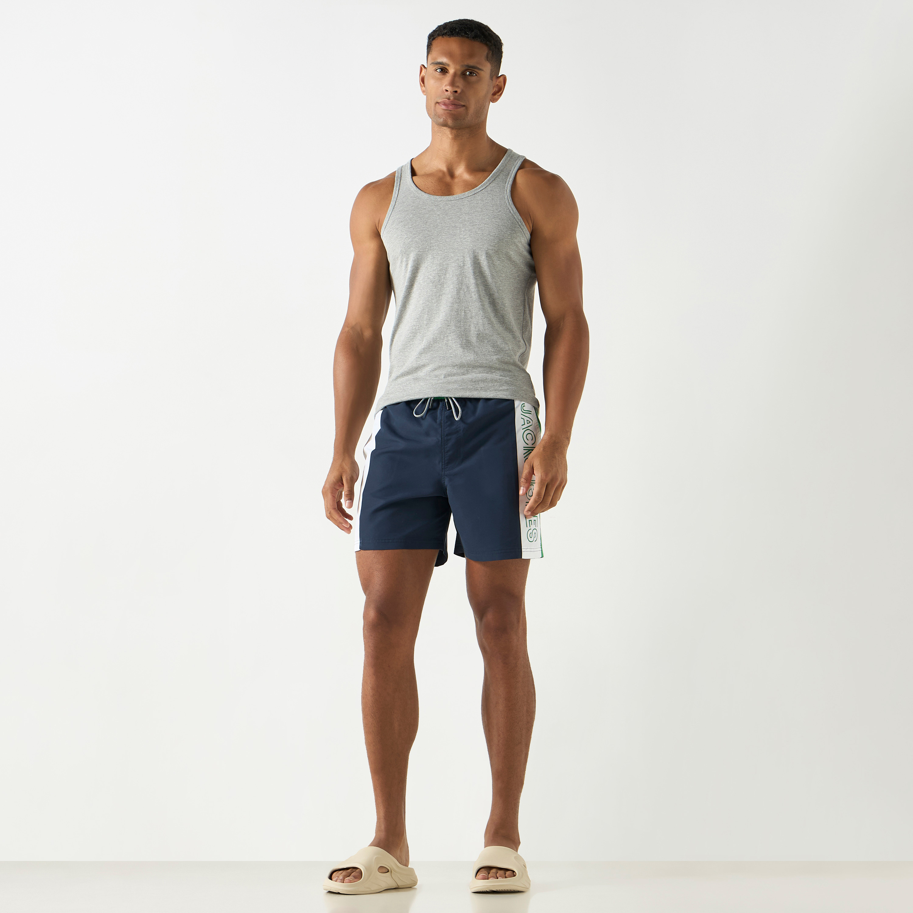 Jack & Jones Colour Blocked Drawstring Swim Shorts-men-clothing-swimandbeach-shorts-image-6