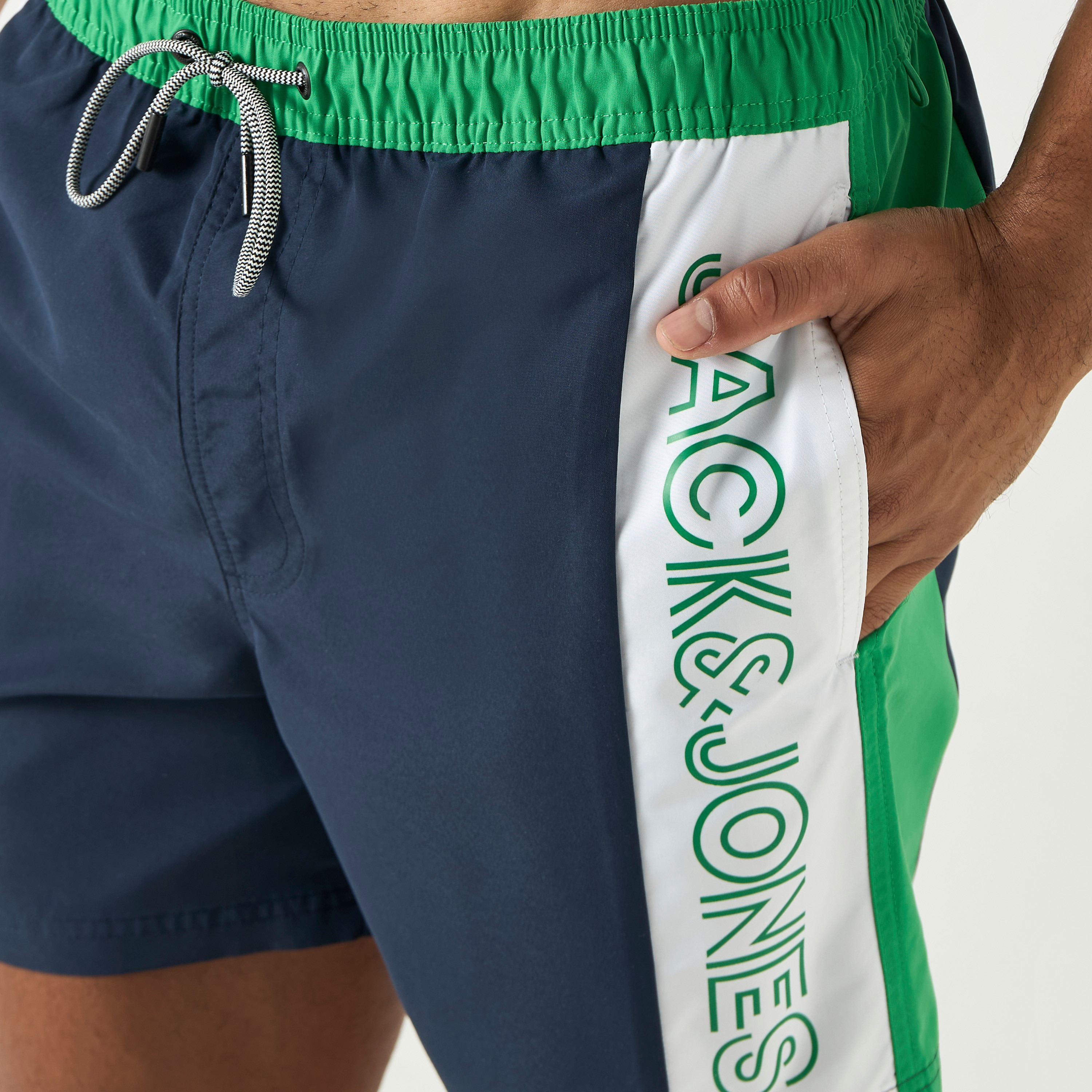 Jack & Jones Colour Blocked Drawstring Swim Shorts-men-clothing-swimandbeach-shorts-image-8