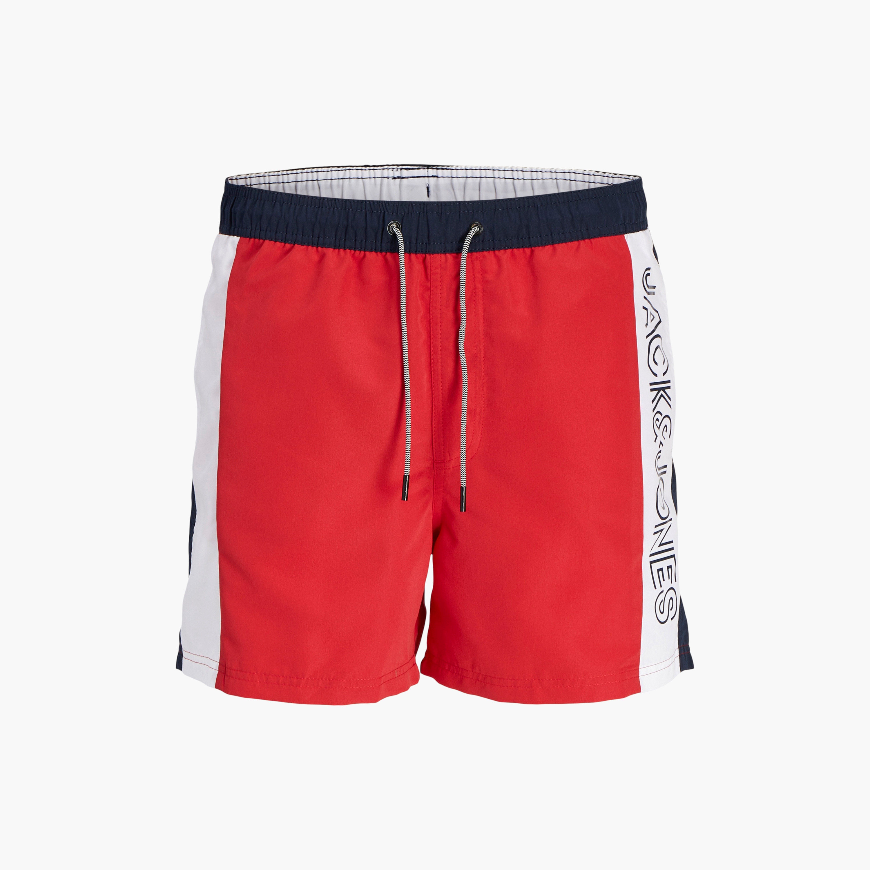 Jack & Jones Colour Blocked Drawstring Swim Shorts-men-clothing-swimandbeach-shorts-image-1