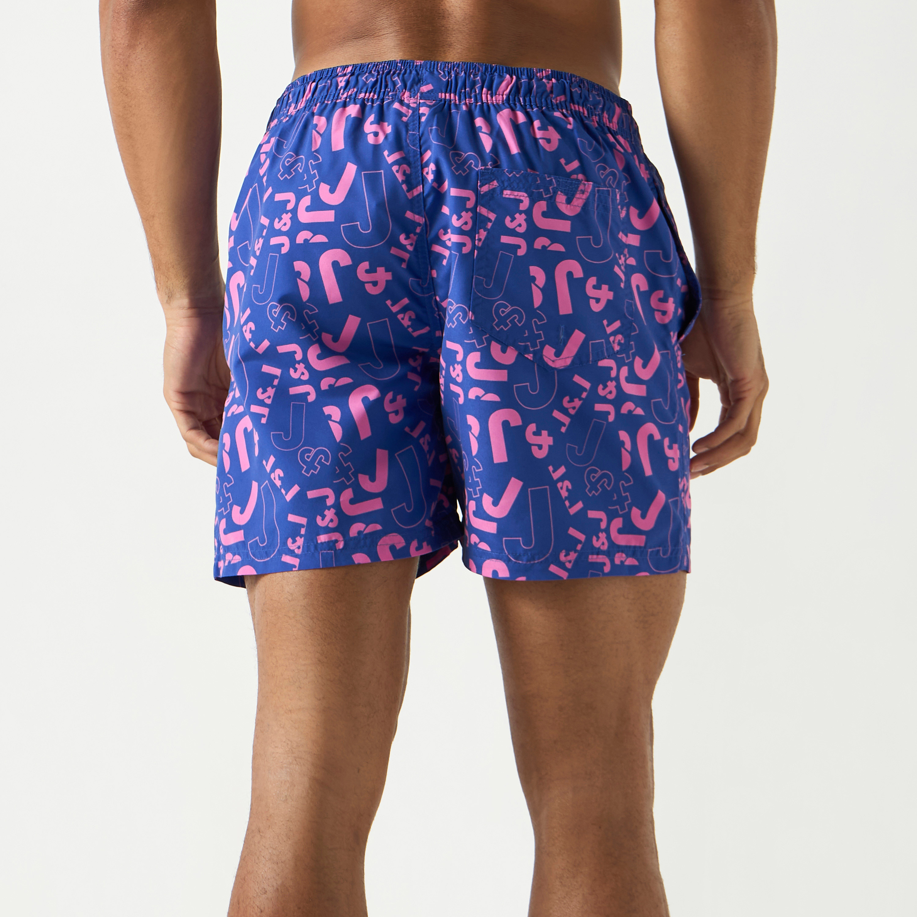 شورت سباحة من جاك آند جونز برباط مع مطبوع-men-clothing-swimandbeach-shorts-image-3