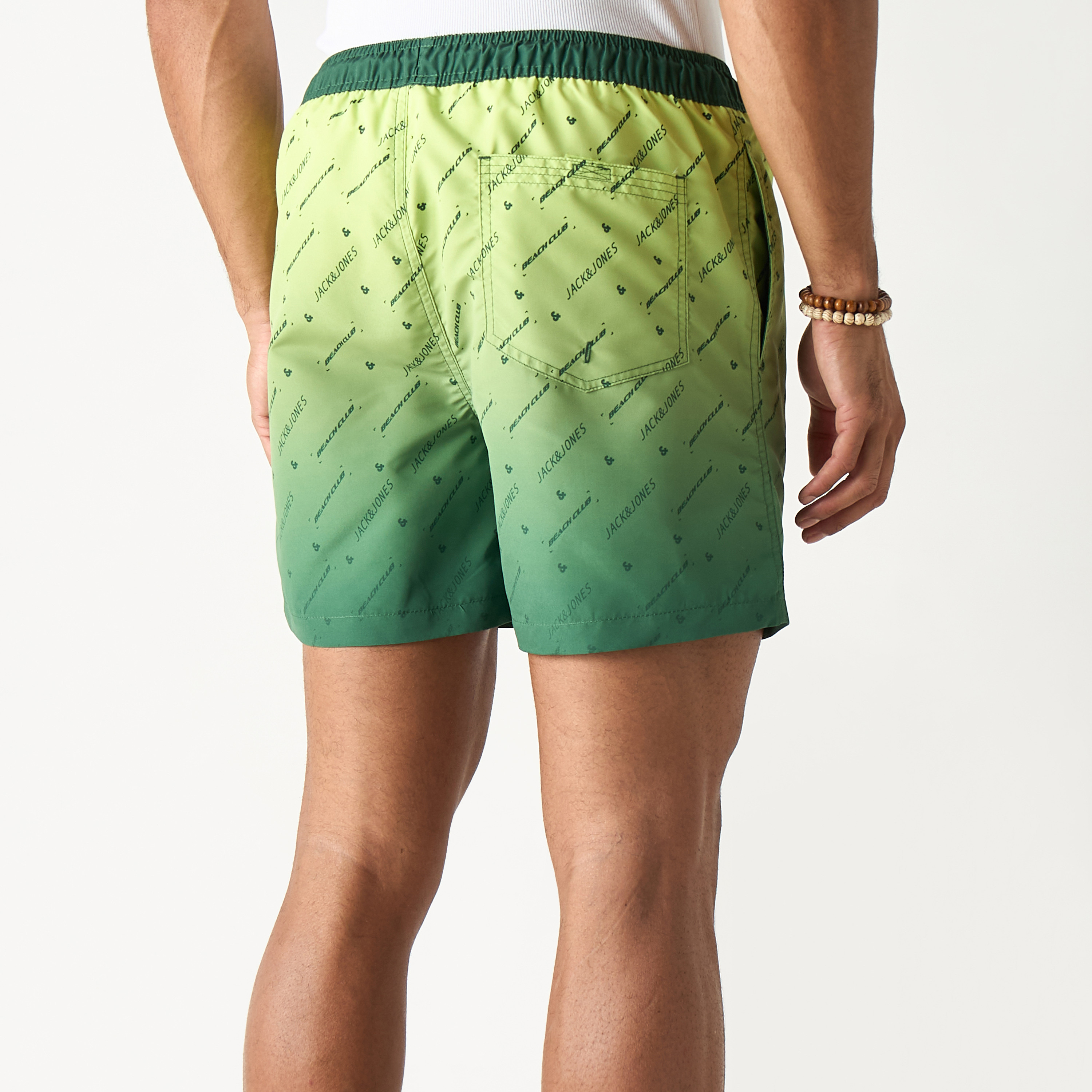 شورت سباحة بحزام خصر أومبير مونوجرام من جاك آند جونز -men-clothing-bottoms-shorts-image-3