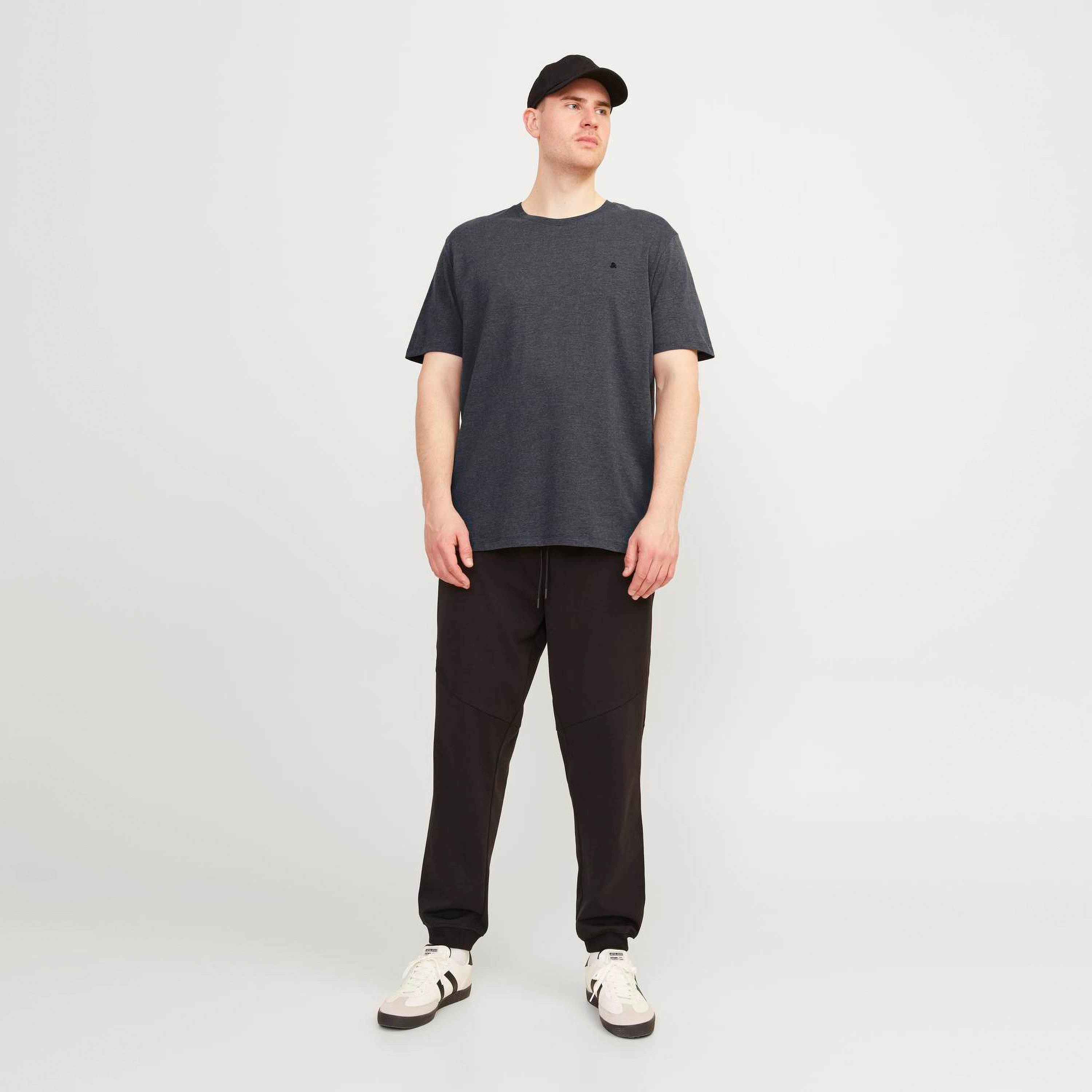 Jack & Jones Plus Size Embroidered Logo Crew Neck Short Sleeves Men's T-Shirt-men-clothing-tshirtsandpolos-tshirts-image-2