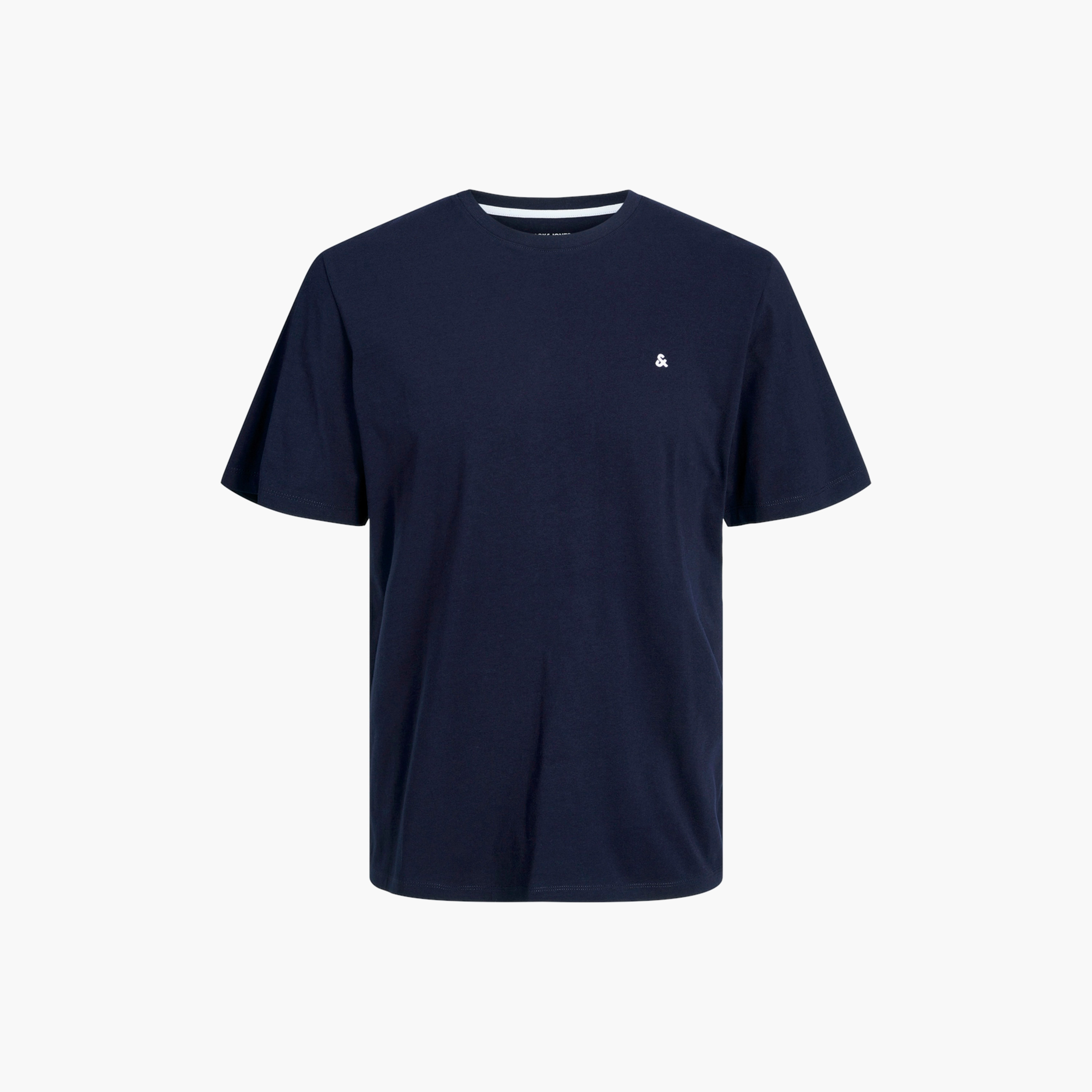 تي شيرت رجالي بأكمام قصيرة وياقة دائرية وشعار مطرز من جاك اند جونز، مقاس كبير-men-clothing-tshirtsandpolos-tshirts-image-21