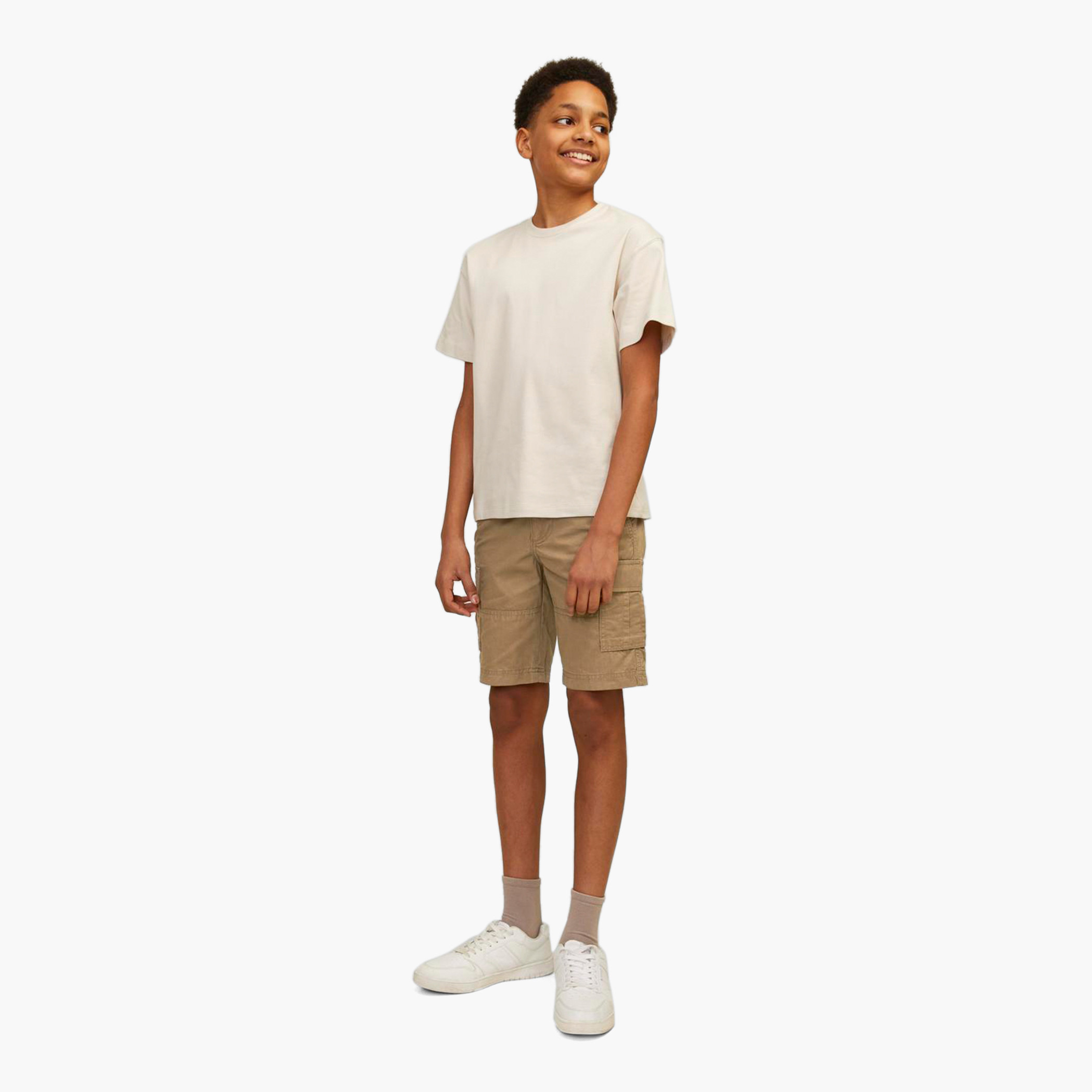 Jack & Jones Junior Solid Cargo Shorts-boys-clothing-bottoms-shorts-image-4