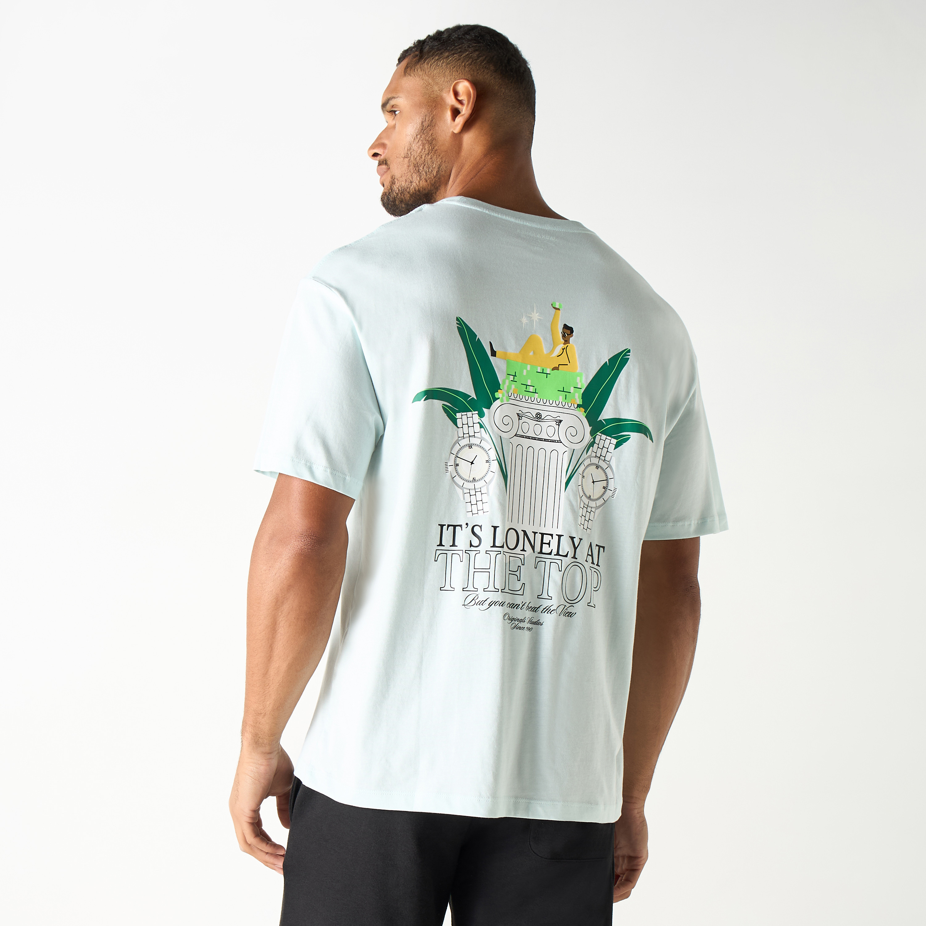 تيشيرت بطبعة جرافيك وياقة دائرية وأكمام قصيرة من جاك آند جونز-men-clothing-tshirtsandpolos-tshirts-image-3
