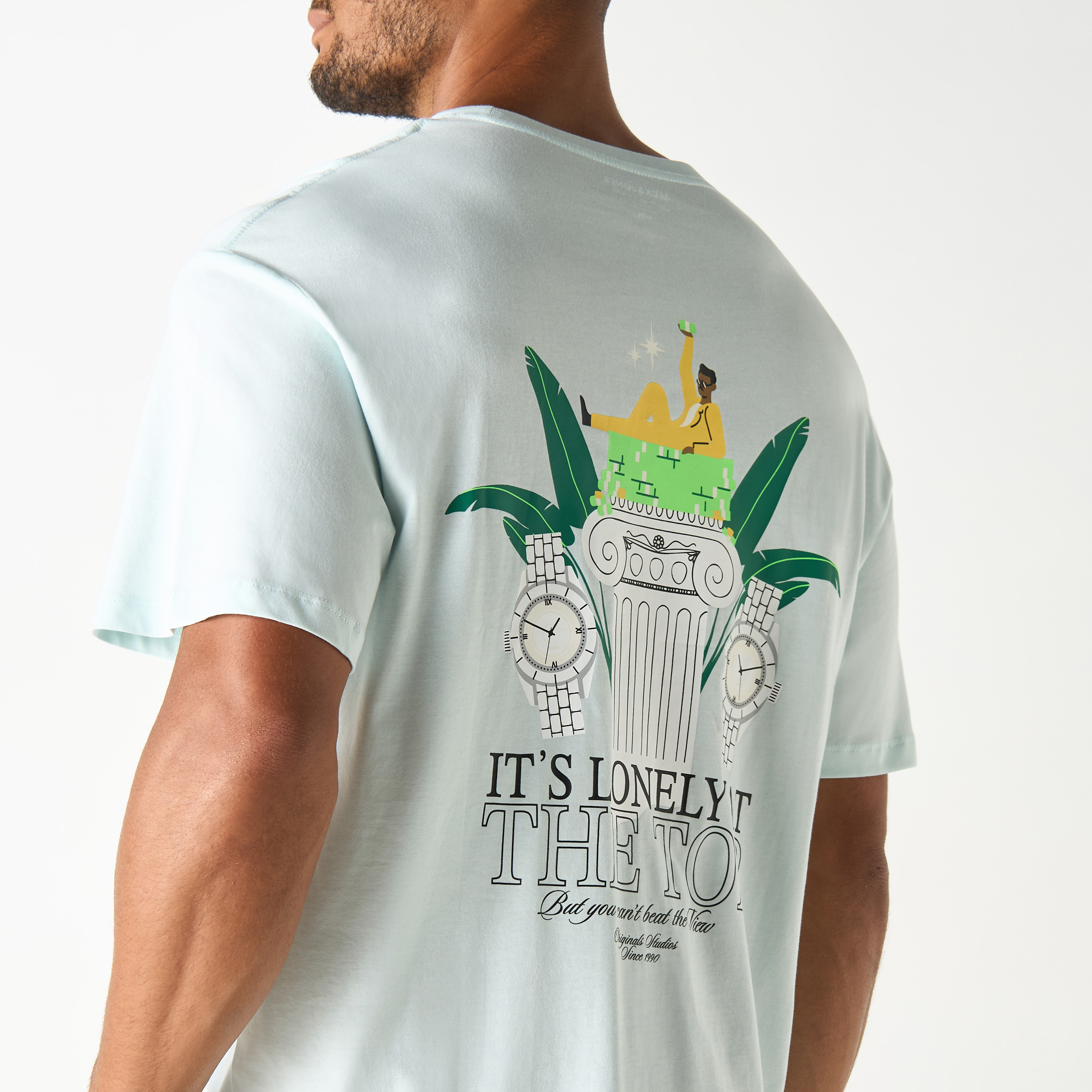 تيشيرت بطبعة جرافيك وياقة دائرية وأكمام قصيرة من جاك آند جونز-men-clothing-tshirtsandpolos-tshirts-image-6