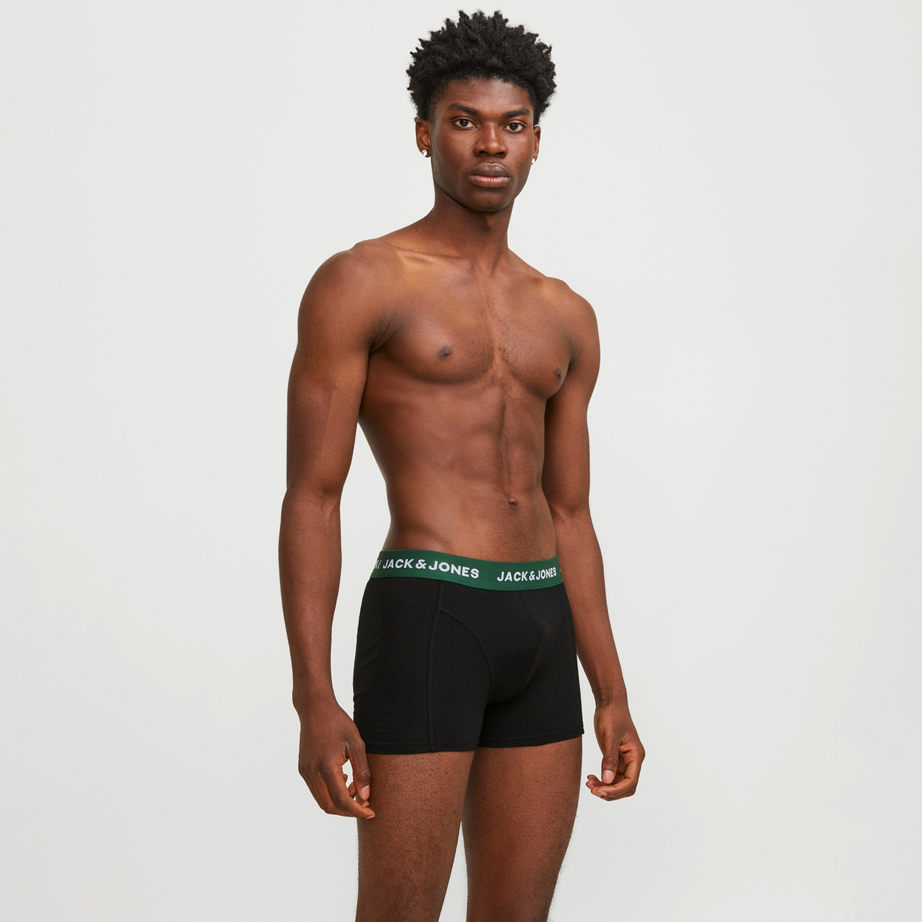حزمة من 5 سراويل داخلية بحزام خصر مطاطي مطبوع عليها علامة تجارية من جاك آند جونز-men-clothing-innerwear-underwear-image-2