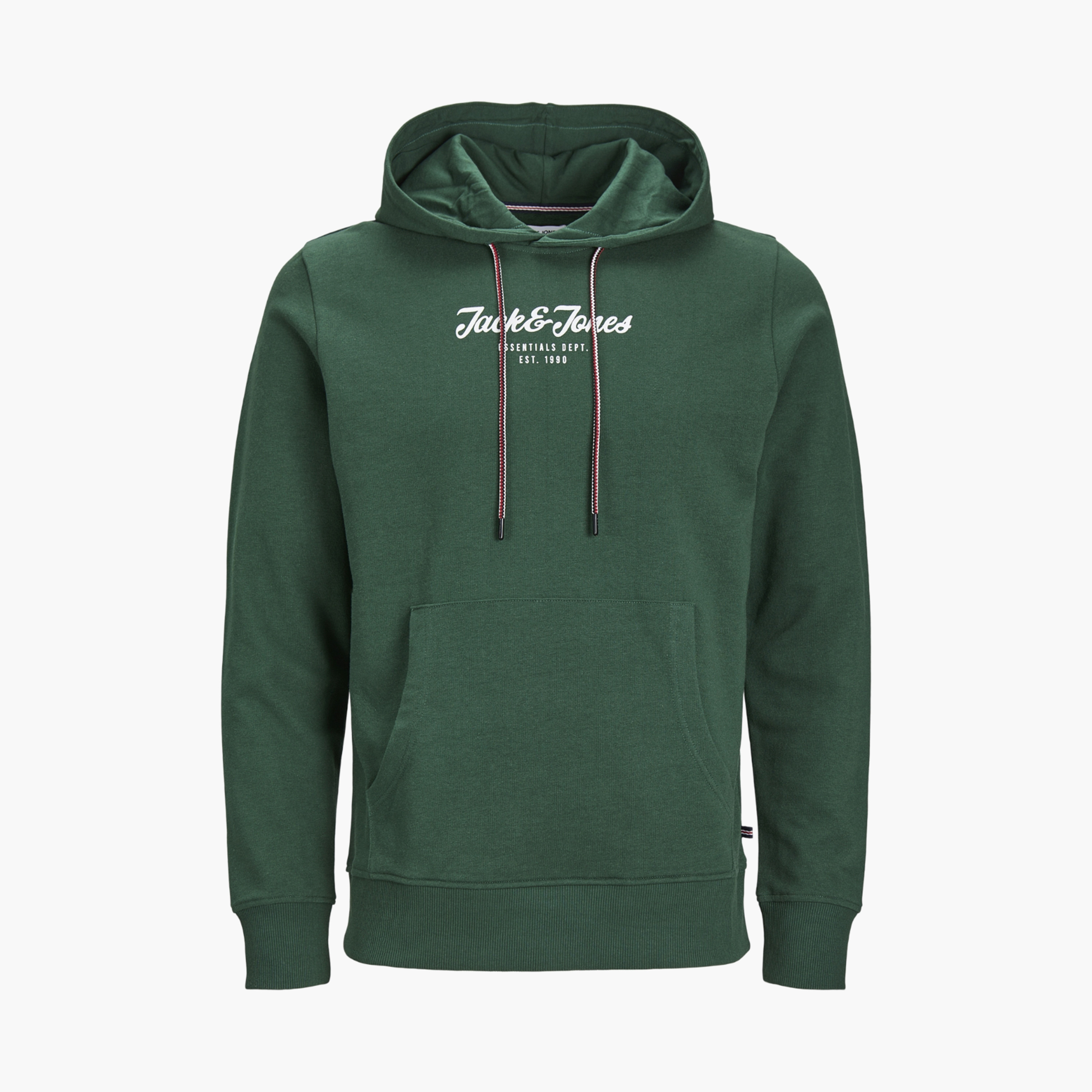 هودي ذو مقاس كبير من جاك آند جونز بشعار وجيب كانغارو-men-winterwear-hoodiesandsweatshirts-image-1