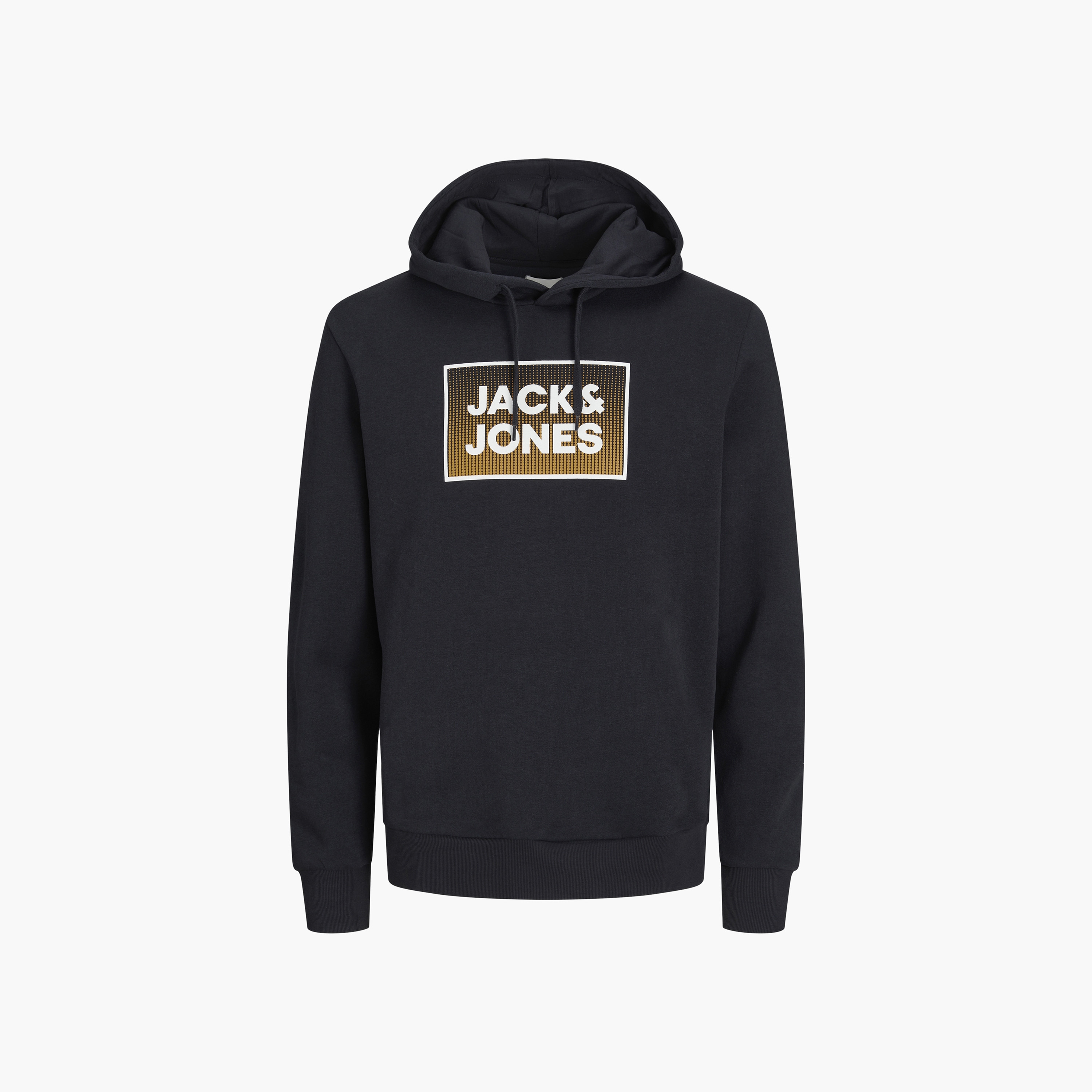 هودي جاك آند جونز ذو بلس سائز مع شعار بأكمام طويلة-men-winterwear-hoodiesandsweatshirts-image-2