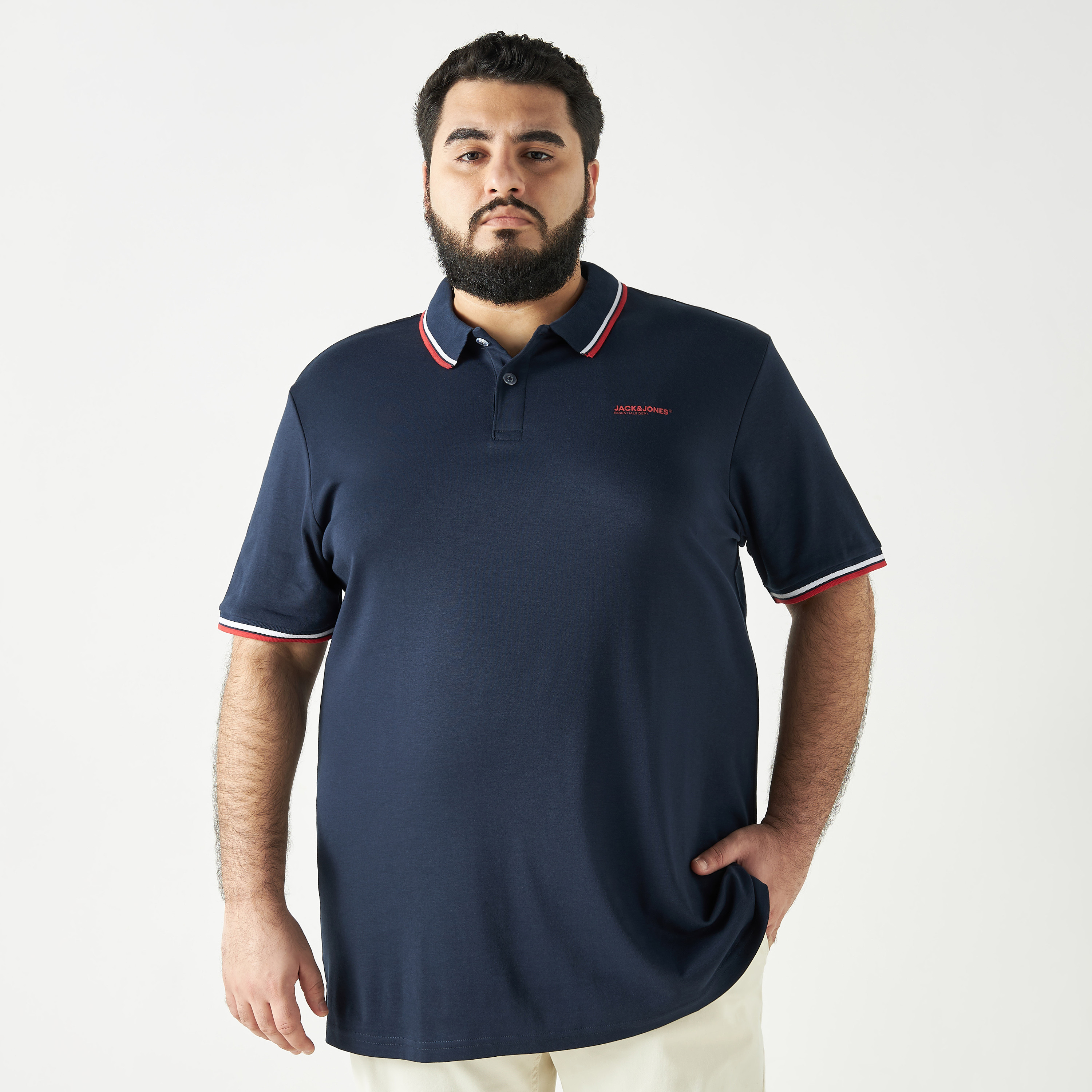 تيشيرت بولو مطبوع بمقاس كبير من جاك آند جونز-men-clothing-tshirtsandpolos-tshirts-image-5