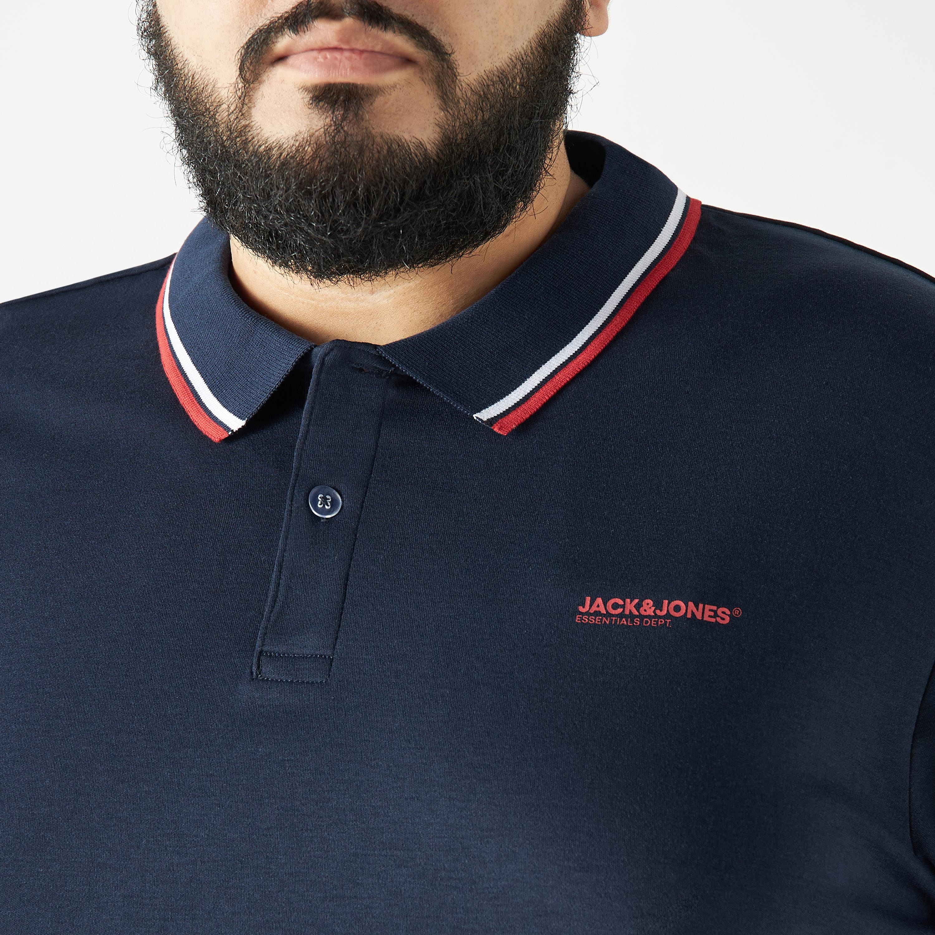 تيشيرت بولو مطبوع بمقاس كبير من جاك آند جونز-men-clothing-tshirtsandpolos-tshirts-image-8