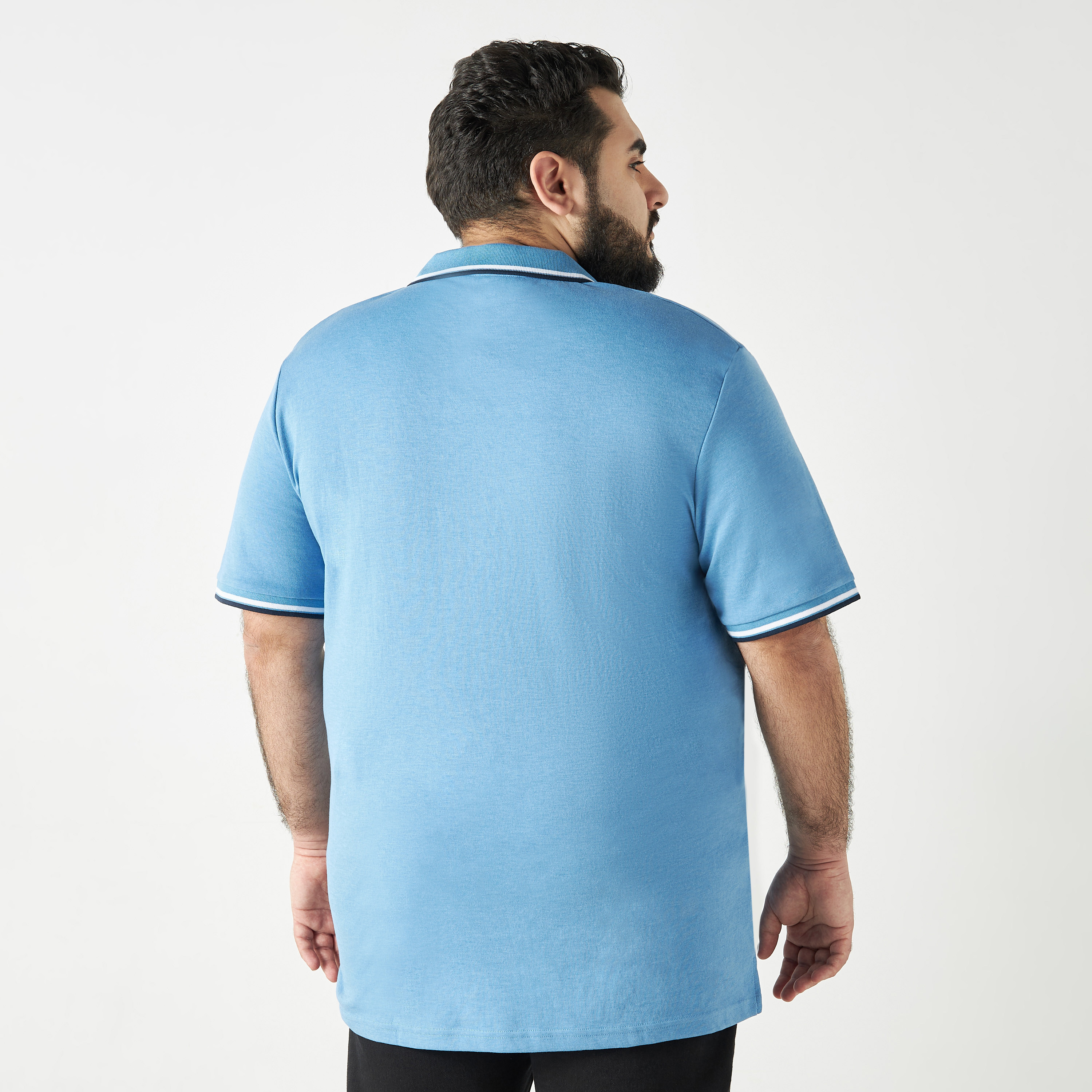 Jack & Jones Plus Size Plain Collared Short Sleeves Polo T-Shirt-men-clothing-tshirtsandpolos-polos-image-3
