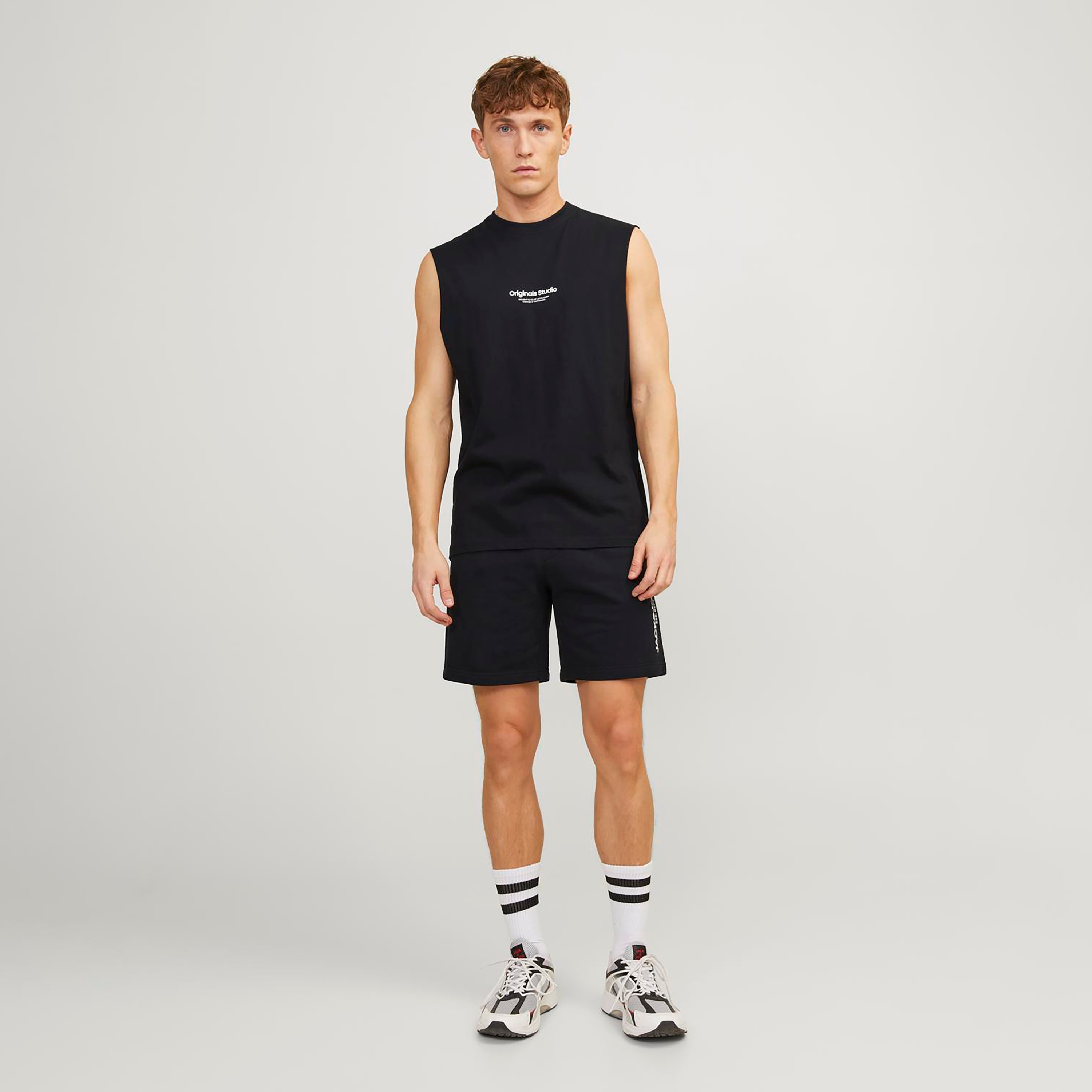 Jack & Jones Logo Mid-Rise Drawstring Waistband Shorts-men-clothing-bottoms-shorts-image-2
