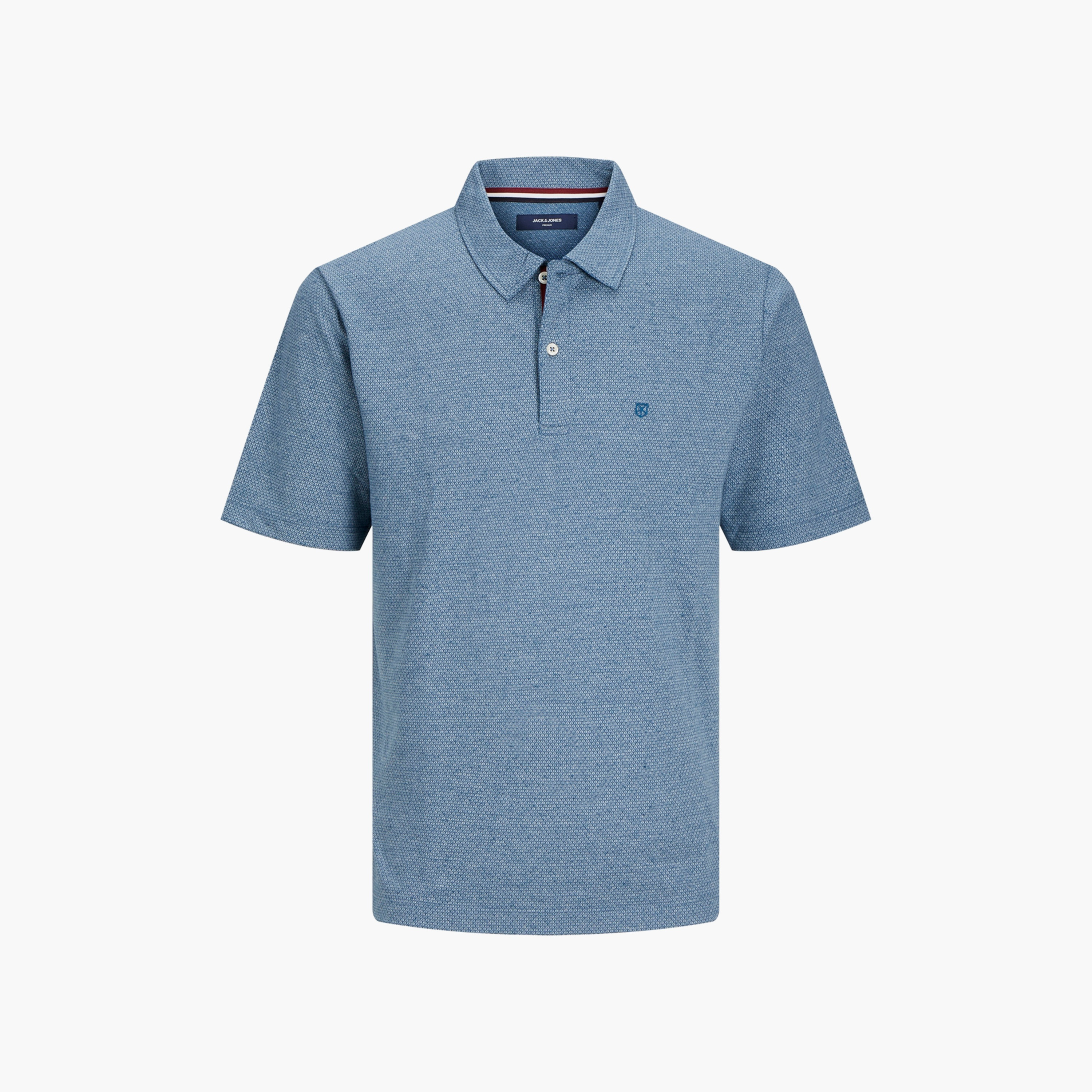 بولو تي شيرت ذو ياقة من جاك آند جونز بأكمام قصيرة مع تكسثرد-men-clothing-tshirtsandpolos-polos-image-1