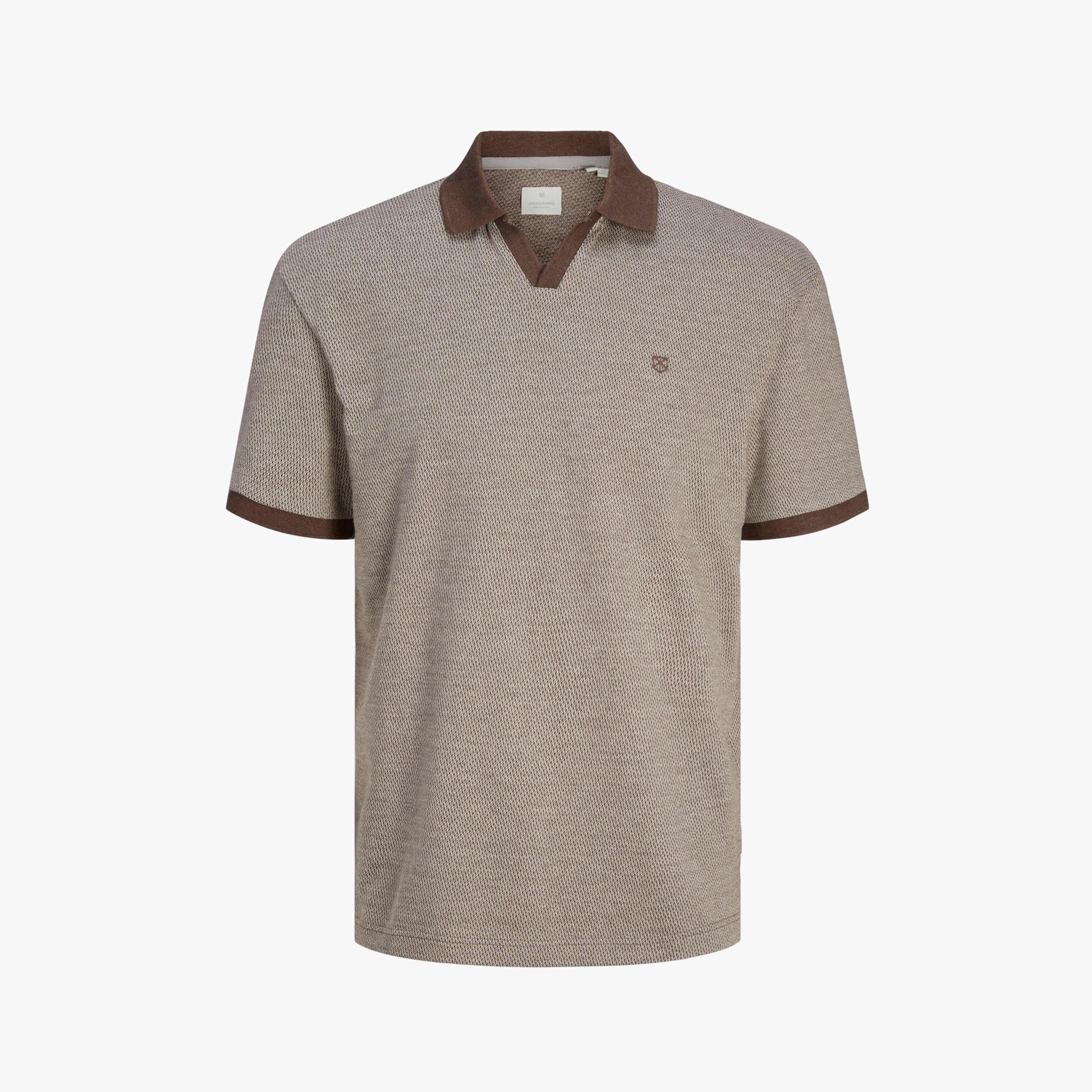 Jack & Jones Textured Collared Short Sleeves Polo T-Shirt-men-clothing-tshirtsandpolos-polos-image-1