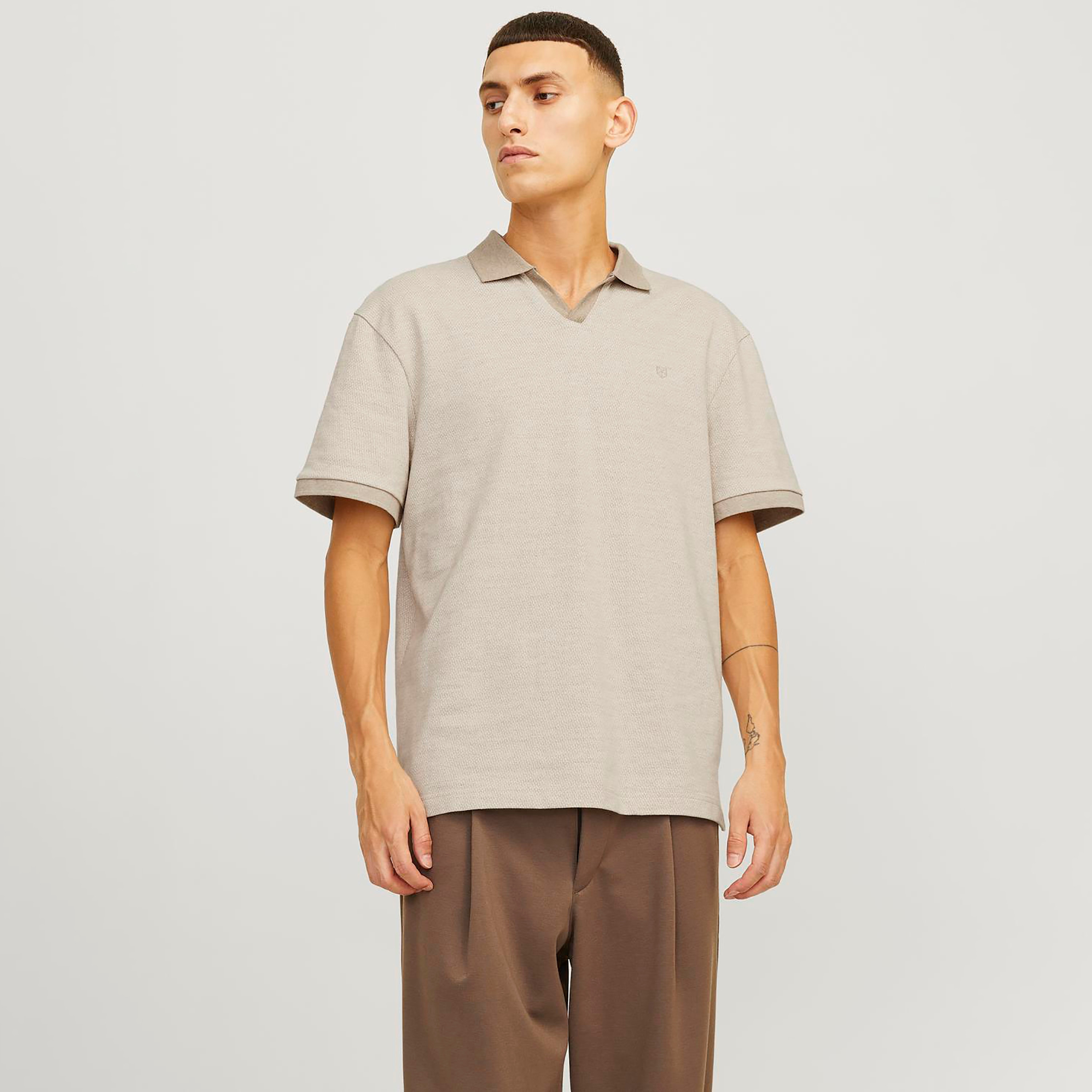 Jack & Jones Textured Collared Short Sleeves Polo T-Shirt-men-clothing-tshirtsandpolos-polos-image-2