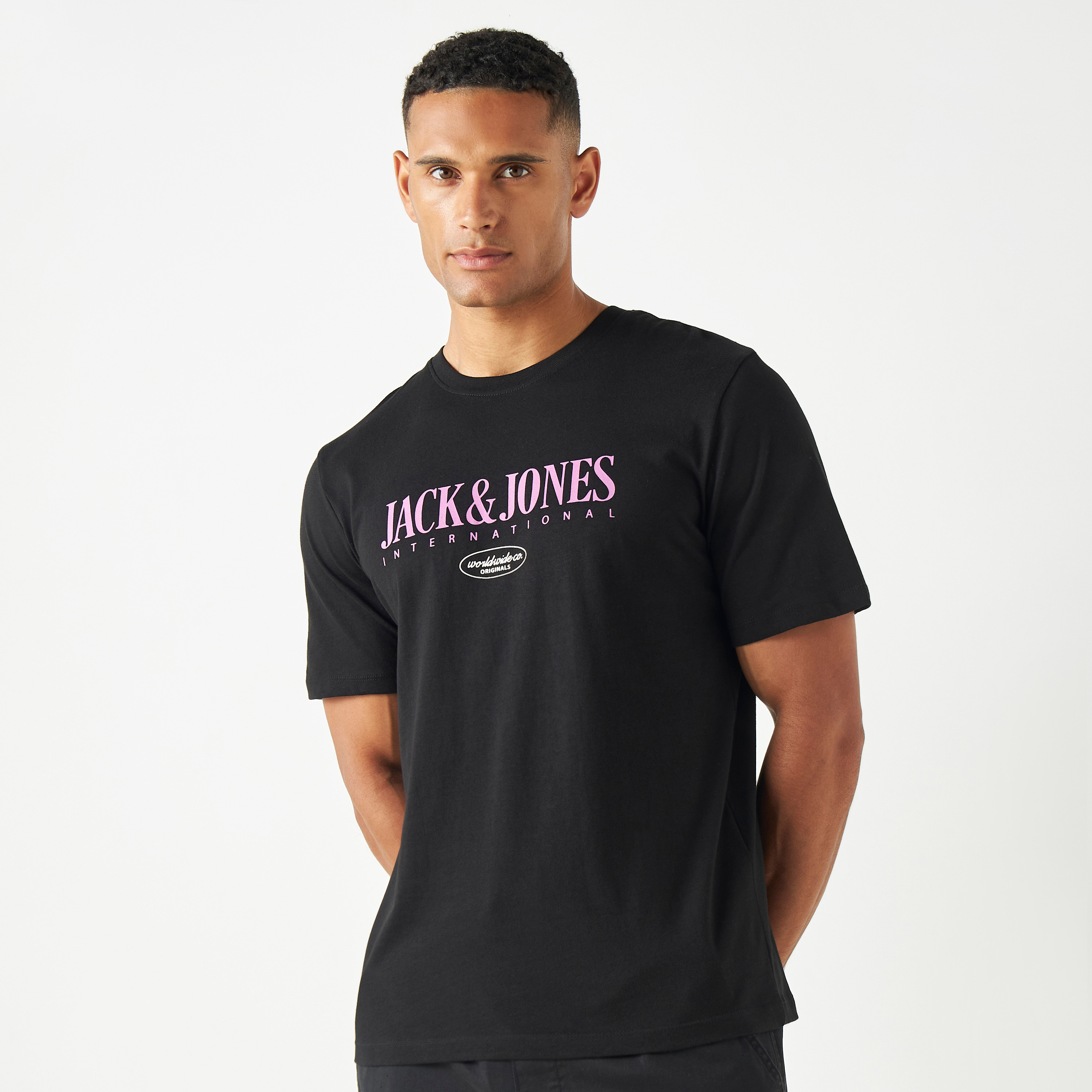 Jack & Jones Logo Crew Neck Short Sleeves T-Shirt-men-clothing-tshirtsandpolos-tshirts-image-1