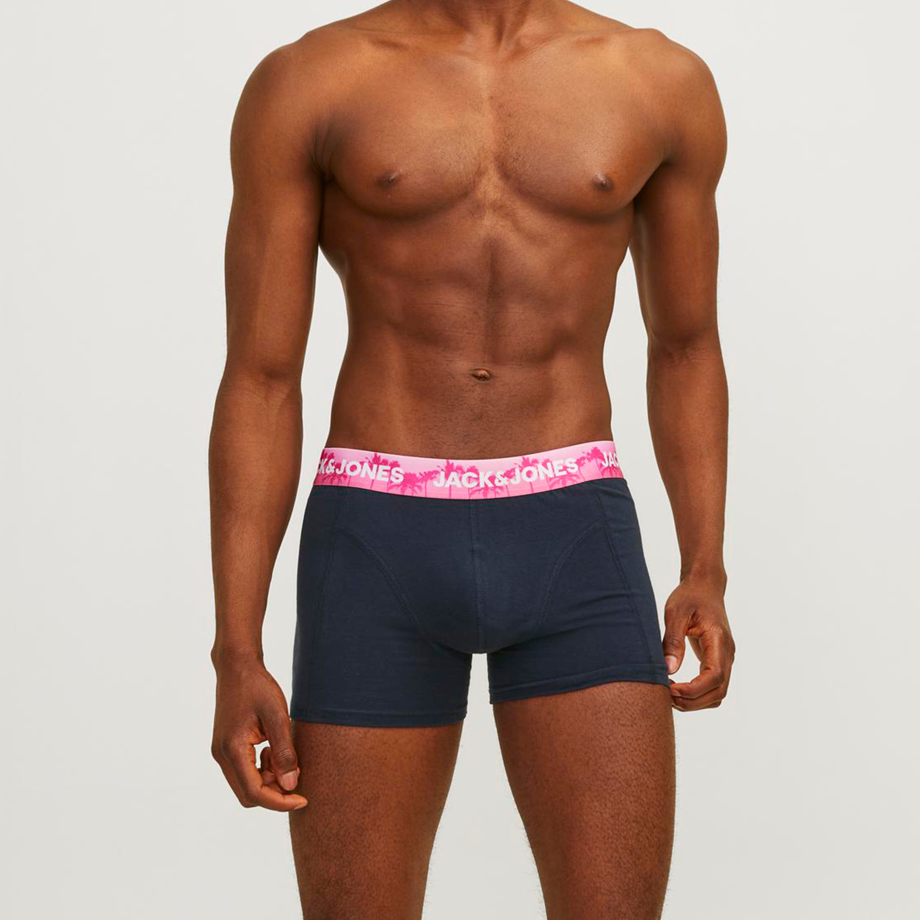 مجموعة من 3 ترانكس سادة من جاك آند جونز للرجال-men-clothing-innerwear-underwear-image-2