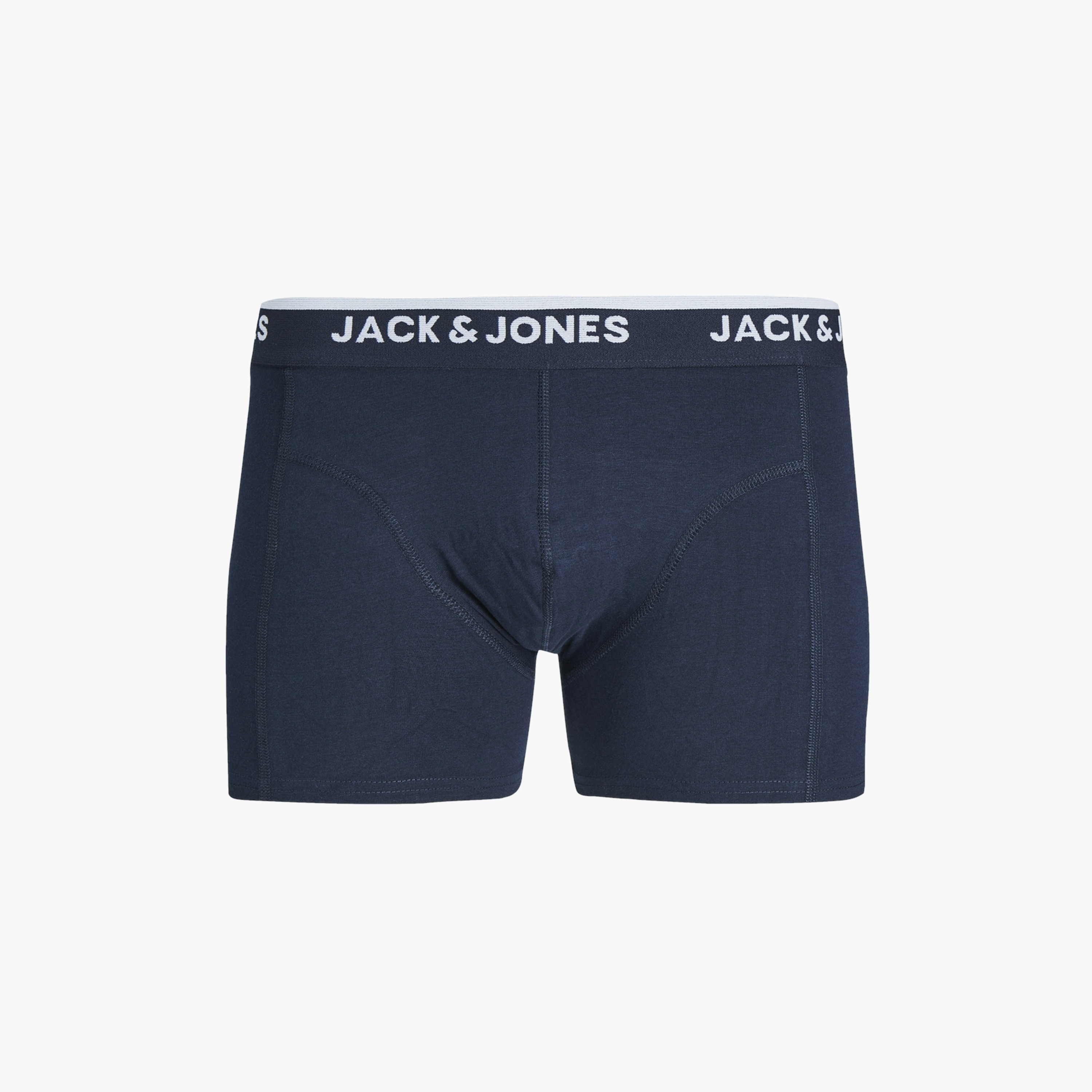 Jack & Jones Pack of 3 Men's Plain and Striped Jackoda Trunks-men-clothing-innerwear-underwear-image-4