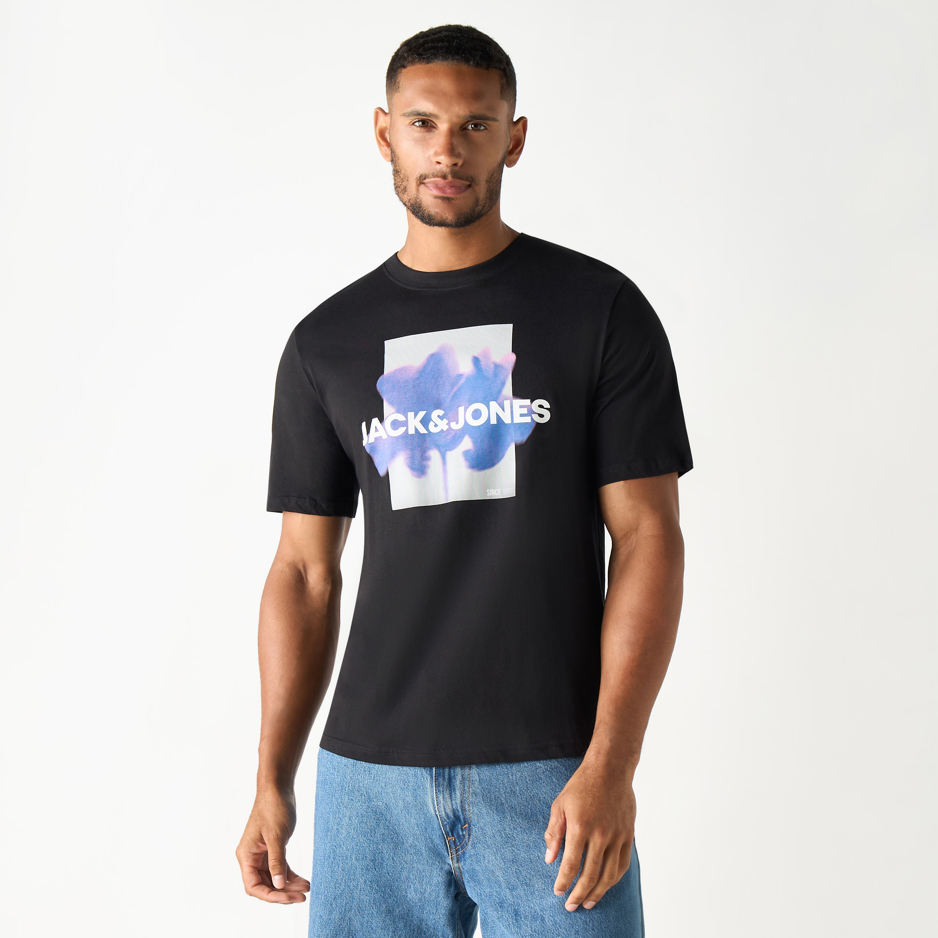 Jack & Jones Plus Size Logo Crew Neck Short Sleeves T-Shirt-men-clothing-tshirtsandpolos-tshirts-image-1