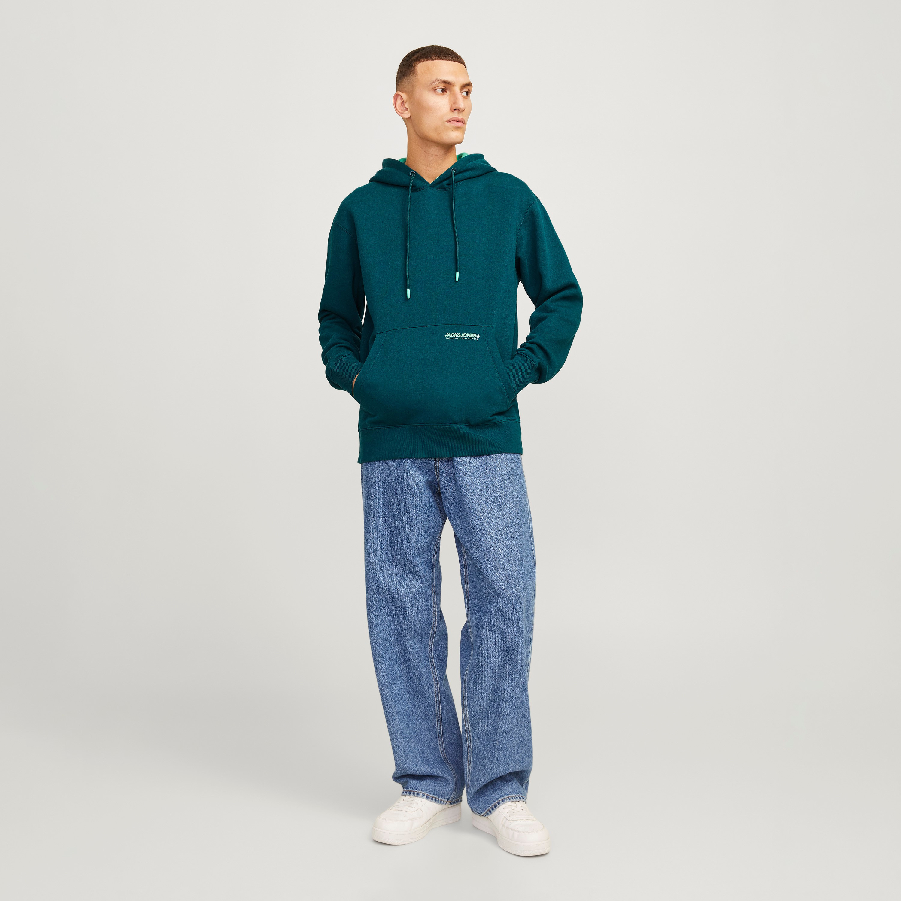 Jack & Jones Plain Long Sleeves Men's Hoodie-men-winterwear-hoodiesandsweatshirts-image-6