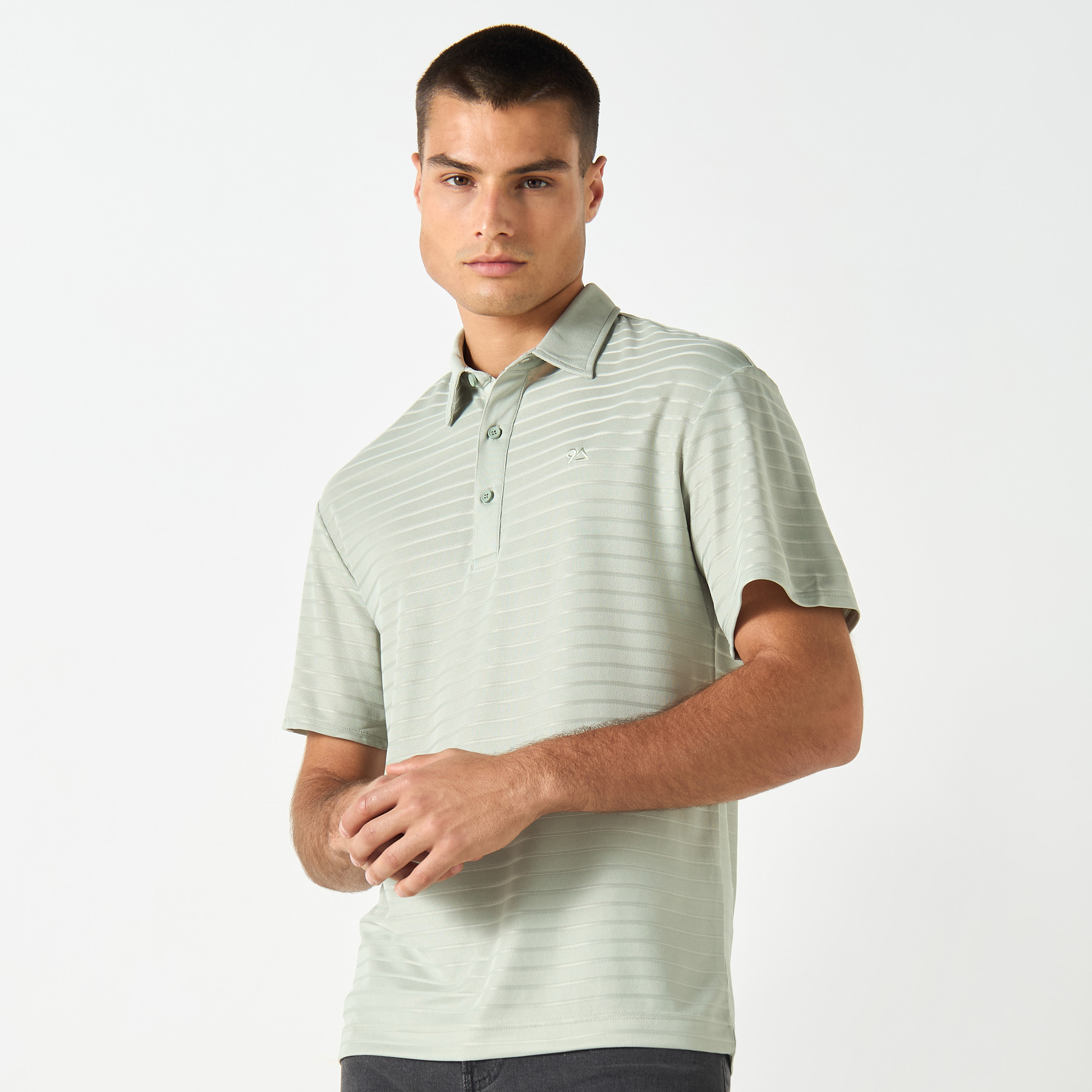 بولو تي شيرت ذو ياقة من جاك آند جونز بأكمام قصيرة مع مخطط-men-clothing-tshirtsandpolos-polos-image-1