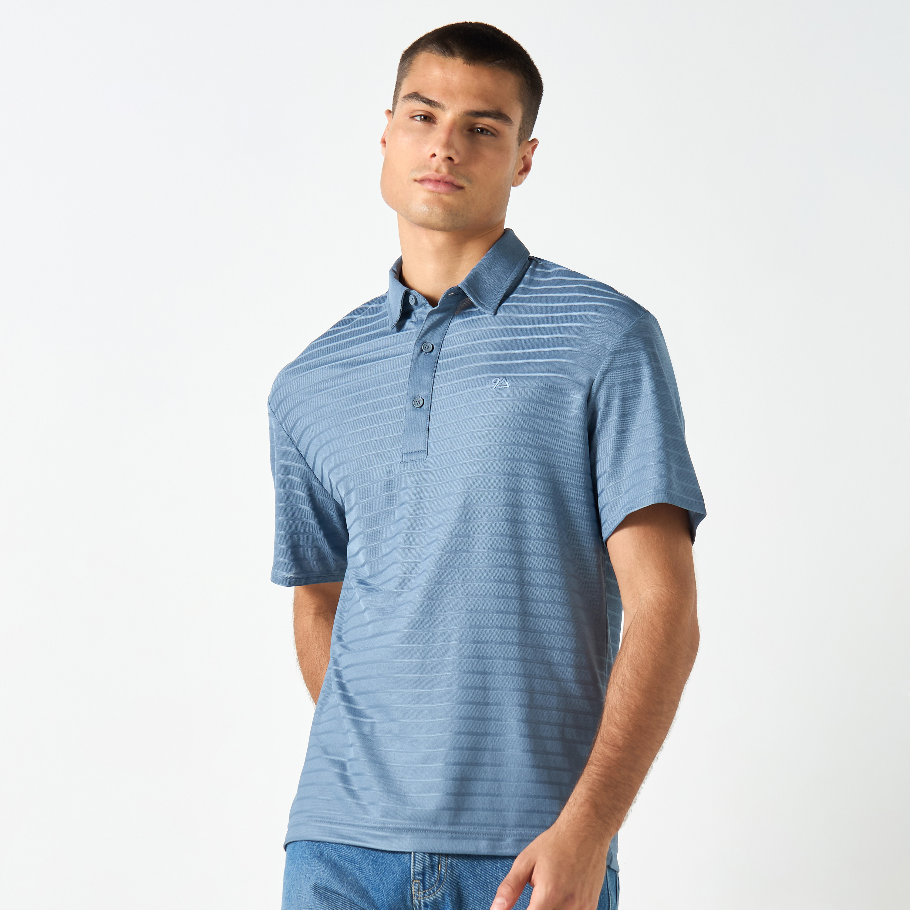 بولو تي شيرت ذو ياقة من جاك آند جونز بأكمام قصيرة مع مخطط-men-clothing-tshirtsandpolos-polos-image-5