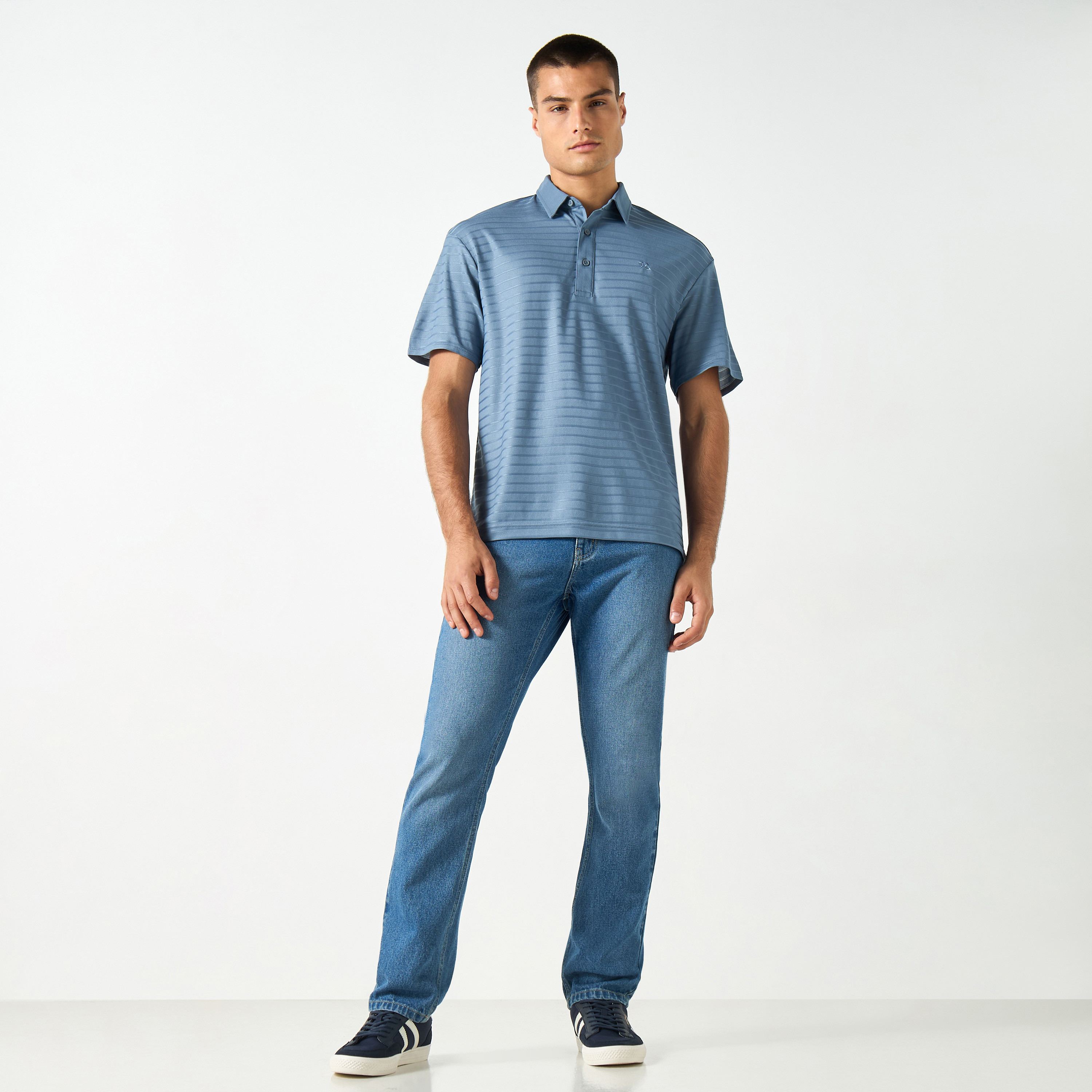بولو تي شيرت ذو ياقة من جاك آند جونز بأكمام قصيرة مع مخطط-men-clothing-tshirtsandpolos-polos-image-6