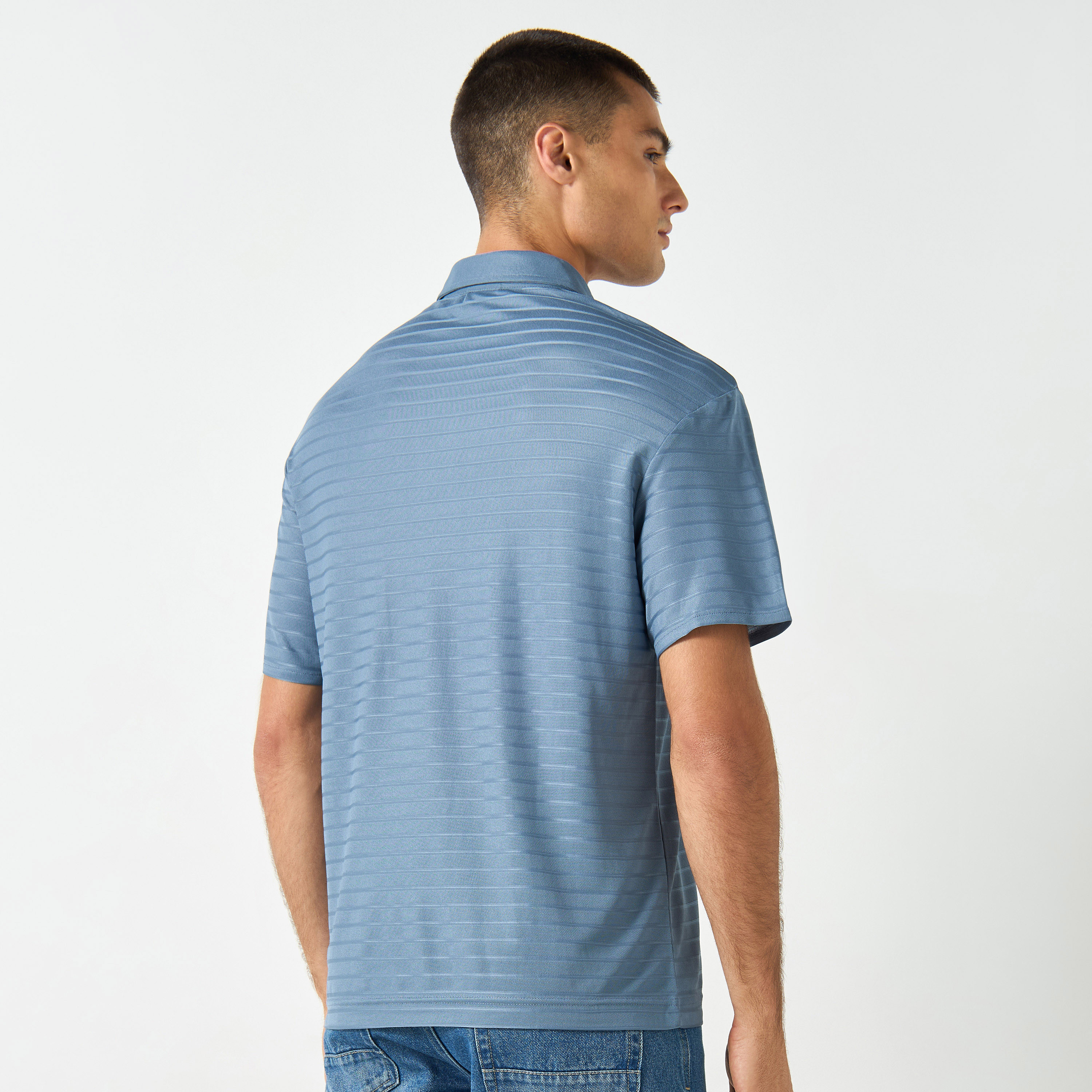 بولو تي شيرت ذو ياقة من جاك آند جونز بأكمام قصيرة مع مخطط-men-clothing-tshirtsandpolos-polos-image-7