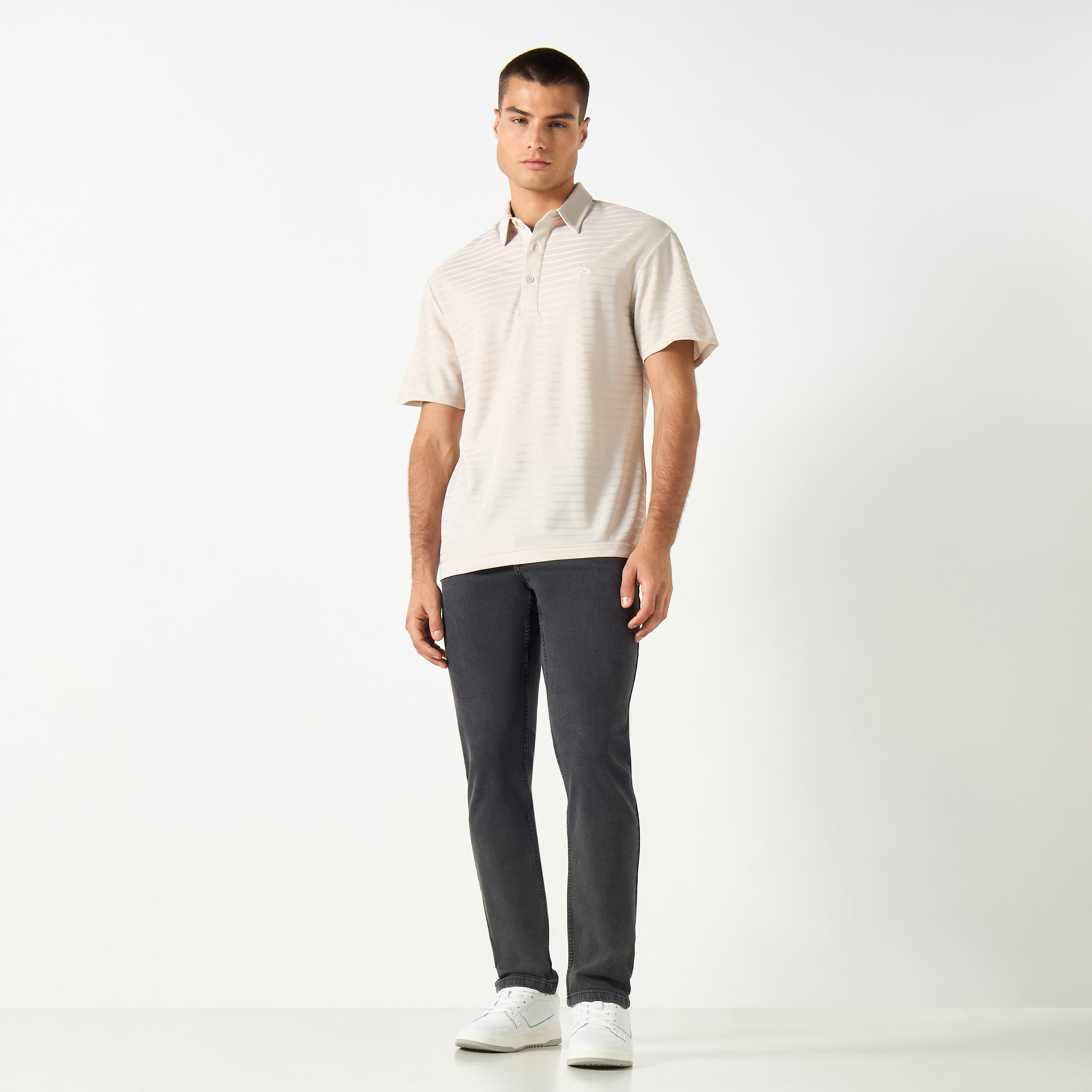 بولو تي شيرت ذو ياقة من جاك آند جونز بأكمام قصيرة مع مخطط-men-clothing-tshirtsandpolos-polos-image-3