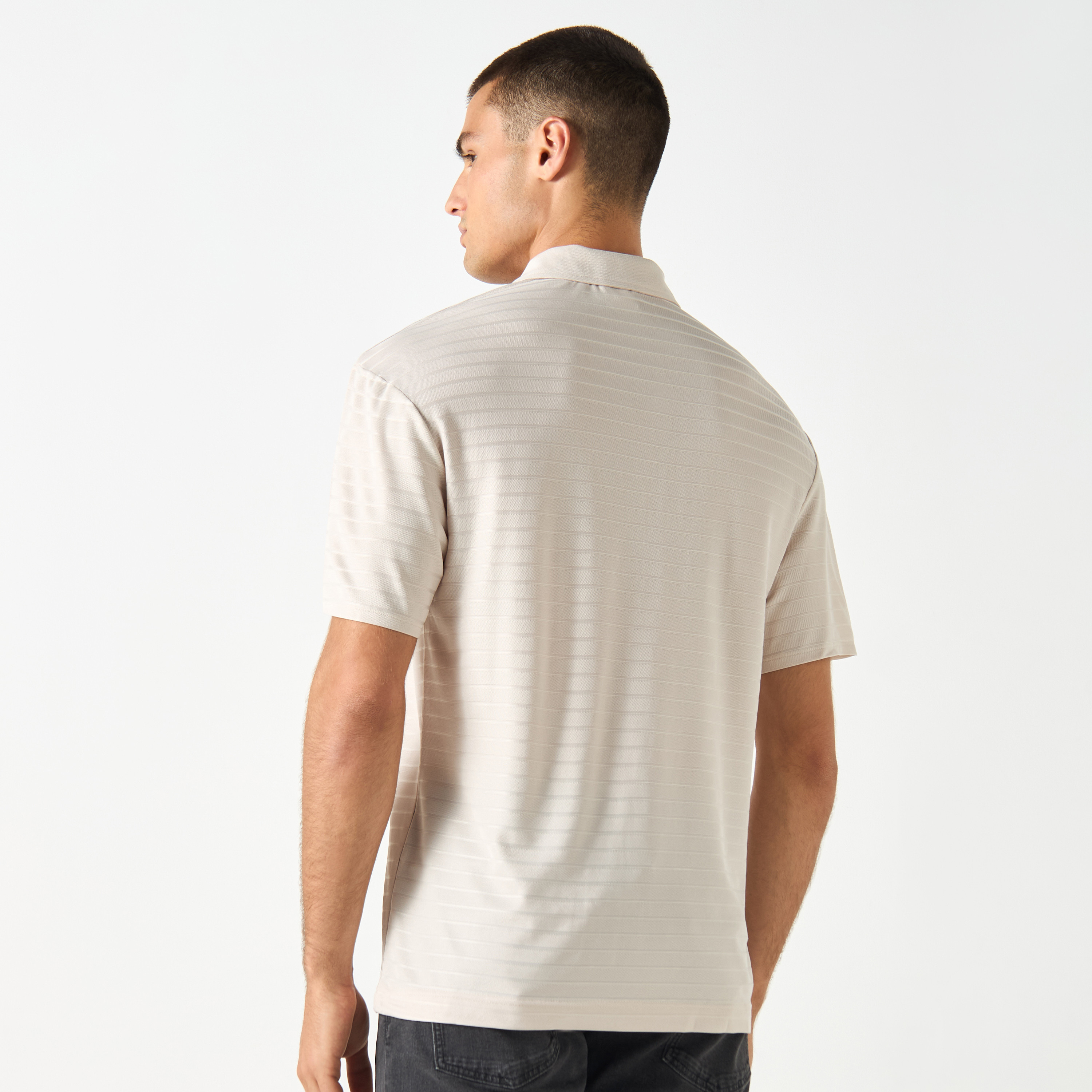 بولو تي شيرت ذو ياقة من جاك آند جونز بأكمام قصيرة مع مخطط-men-clothing-tshirtsandpolos-polos-image-2