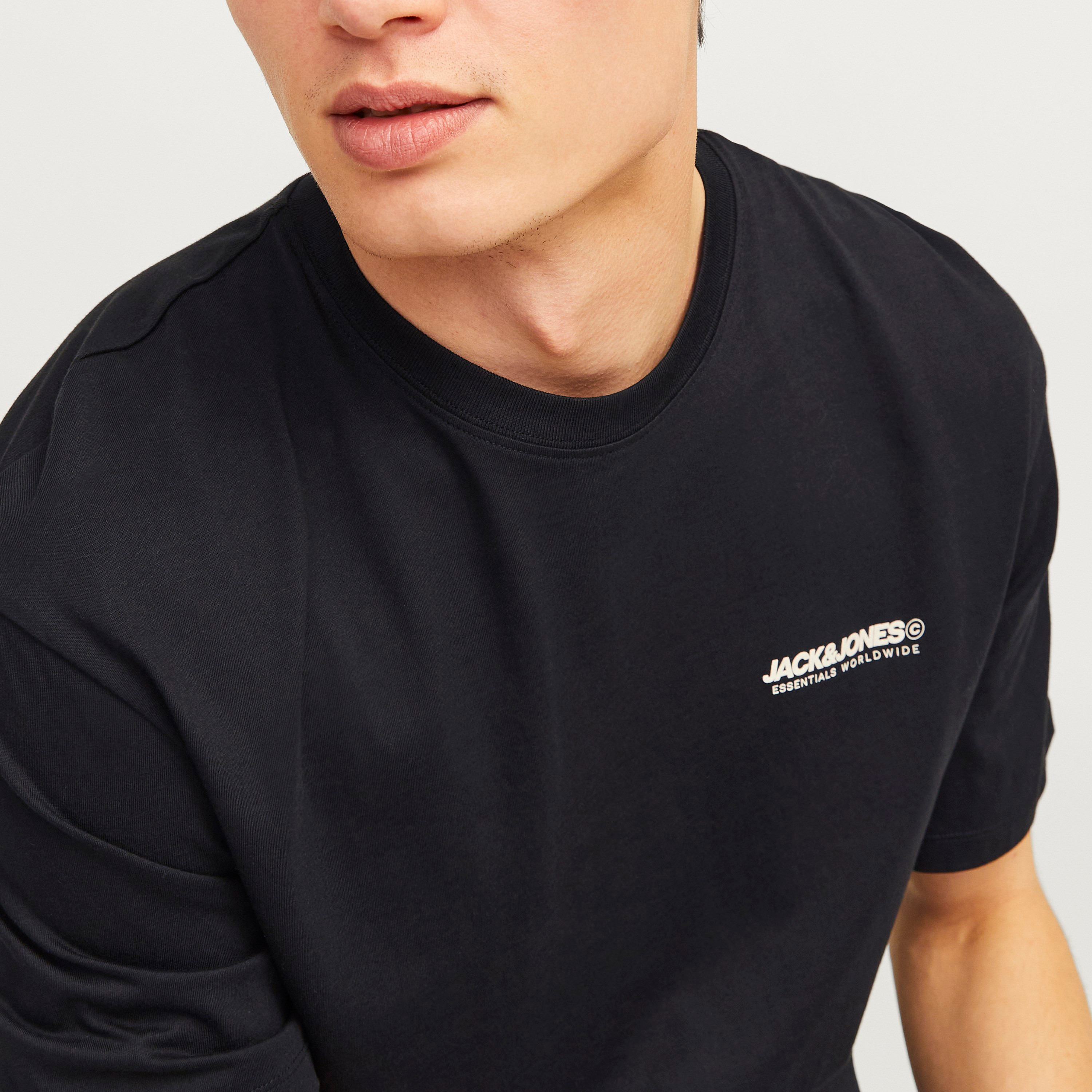 Jack & Jones Logo Crew Neck Short Sleeves Men's T-Shirt-men-clothing-tshirtsandpolos-tshirts-image-3