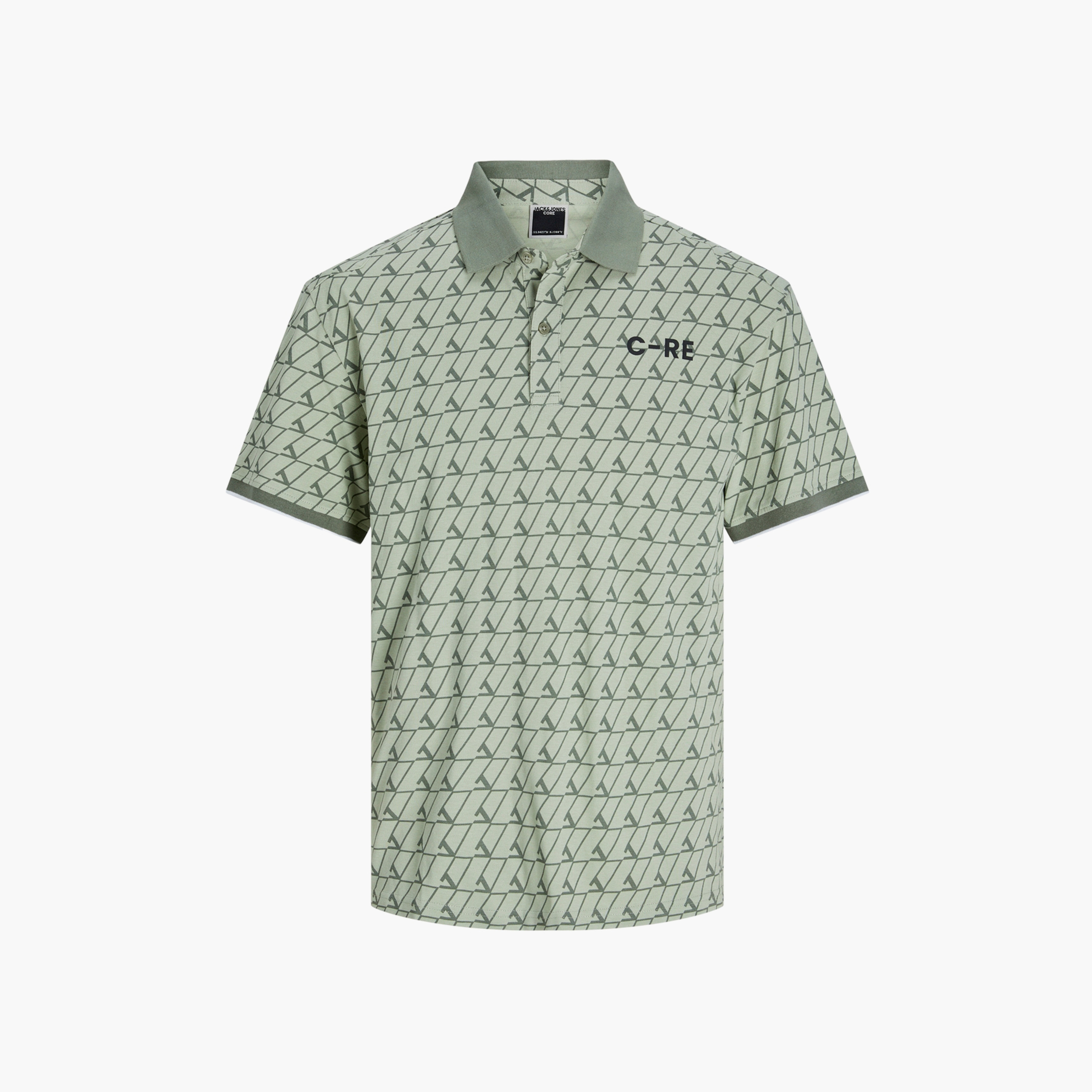 تيشيرت بولو مطبوعة بأكمام قصيرة وياقة من جاك آند جونز-men-clothing-tshirtsandpolos-polos-image-1