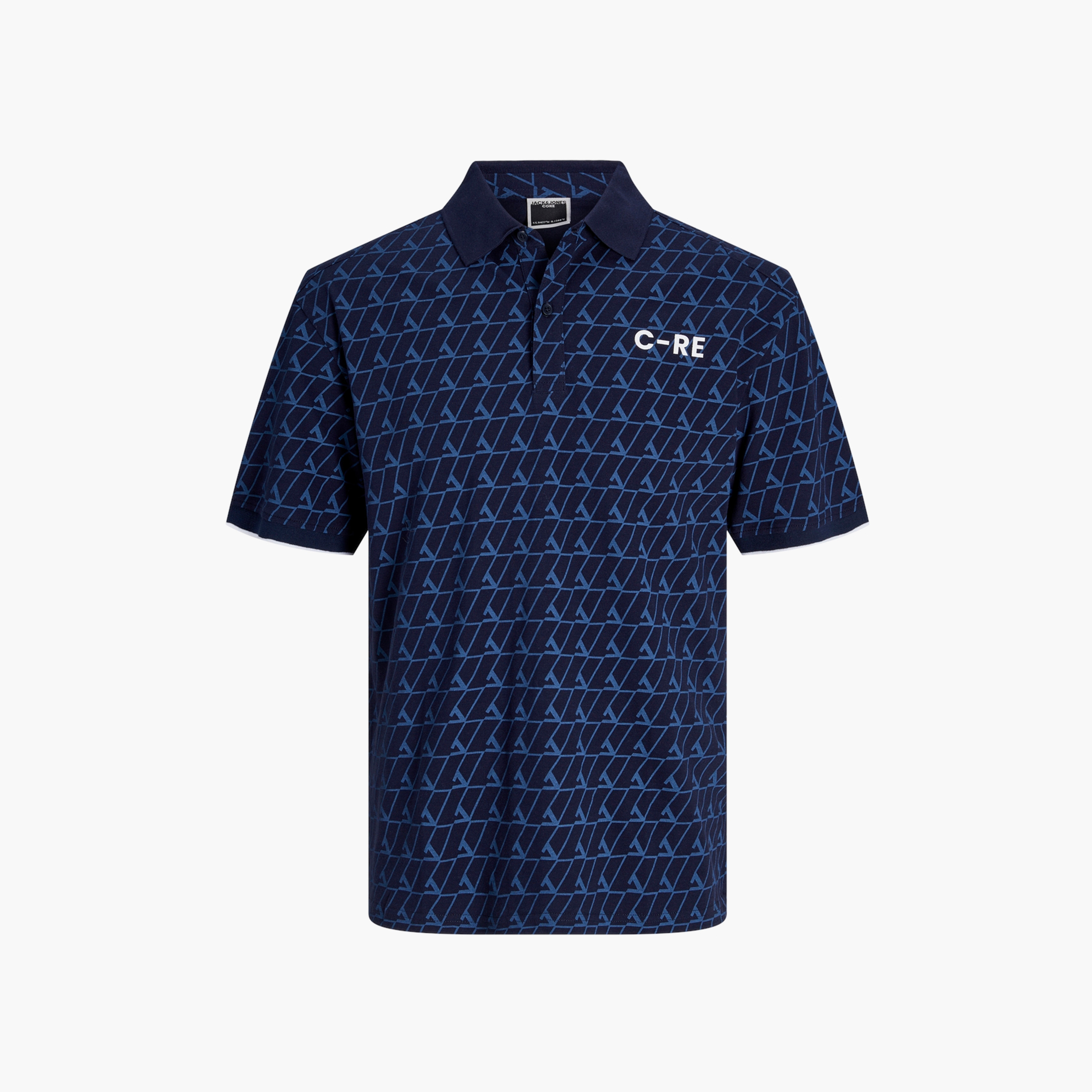 تيشيرت بولو مطبوعة بأكمام قصيرة وياقة من جاك آند جونز-men-clothing-tshirtsandpolos-polos-image-2