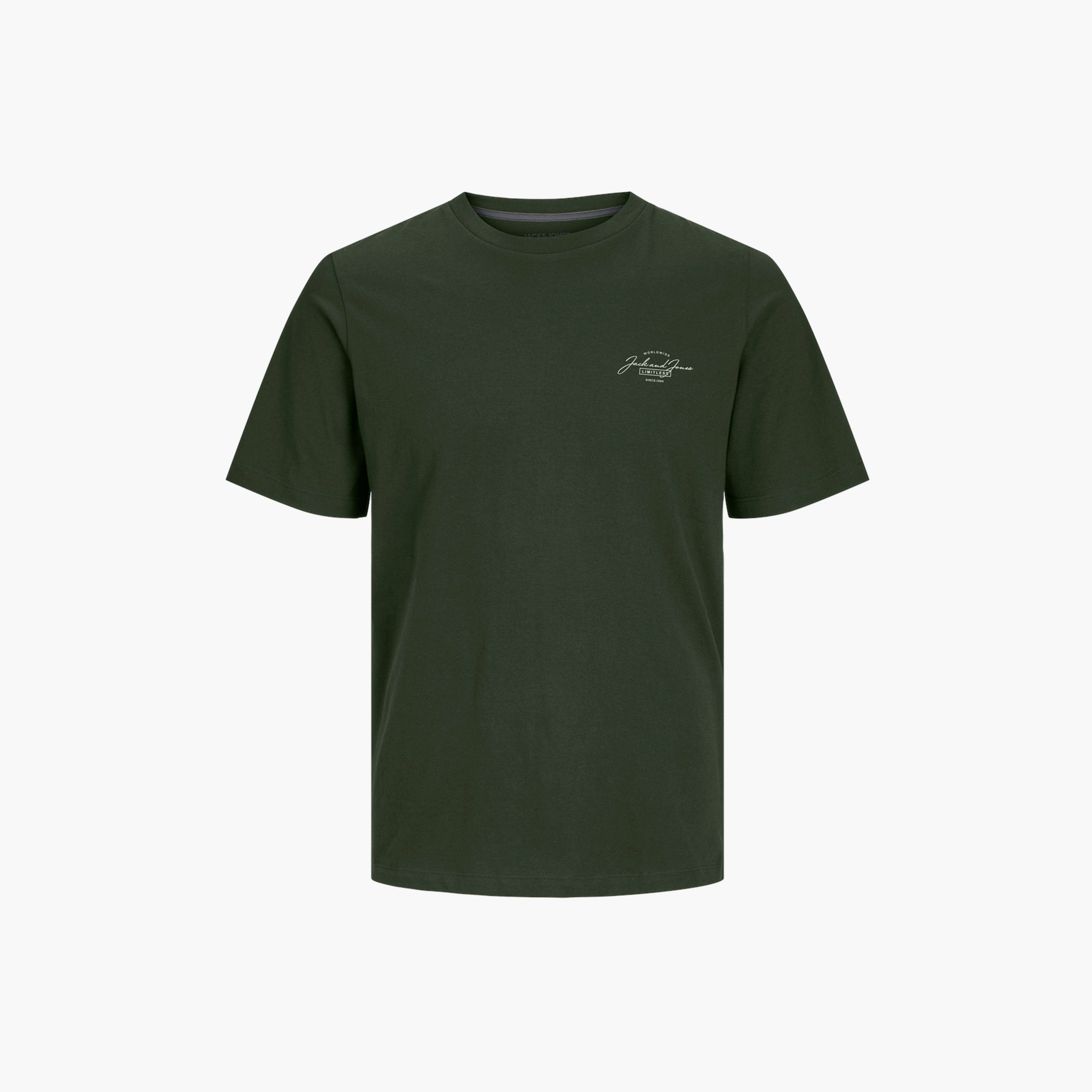 تيشيرت سادة بياقة دائرية وأكمام قصيرة من جاك آند جونز-men-clothing-tshirtsandpolos-tshirts-image-5